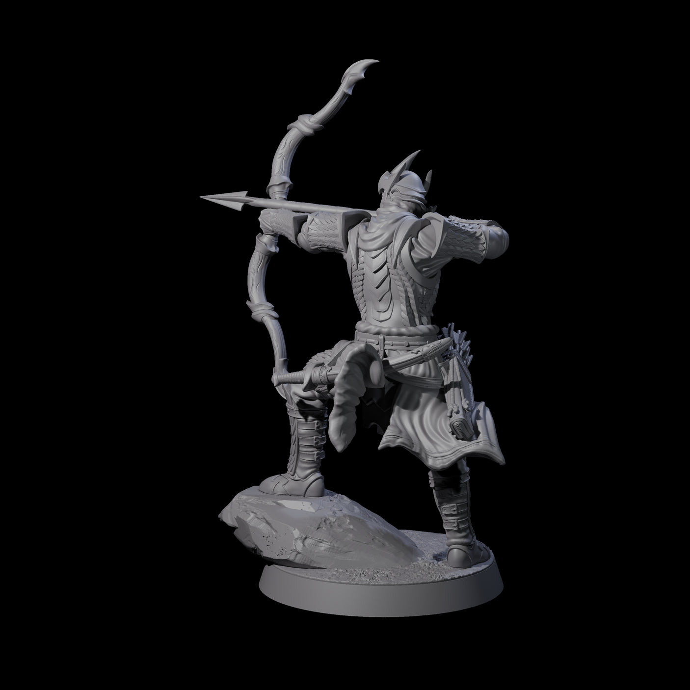 Dragon Archer F Miniature for Dungeons and Dragons, Pathfinder or other TTRPGs