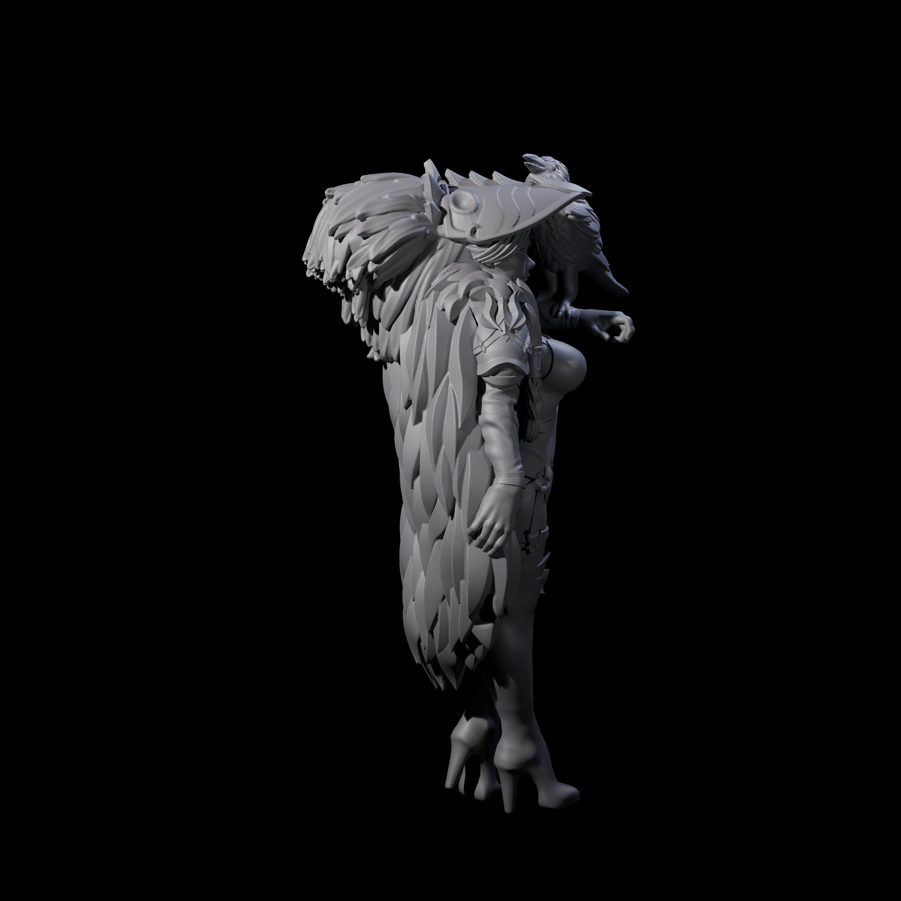 Dragon Guard Keeper of the Ravens Miniature for Dungeons and Dragons, Pathfinder or other TTRPGs