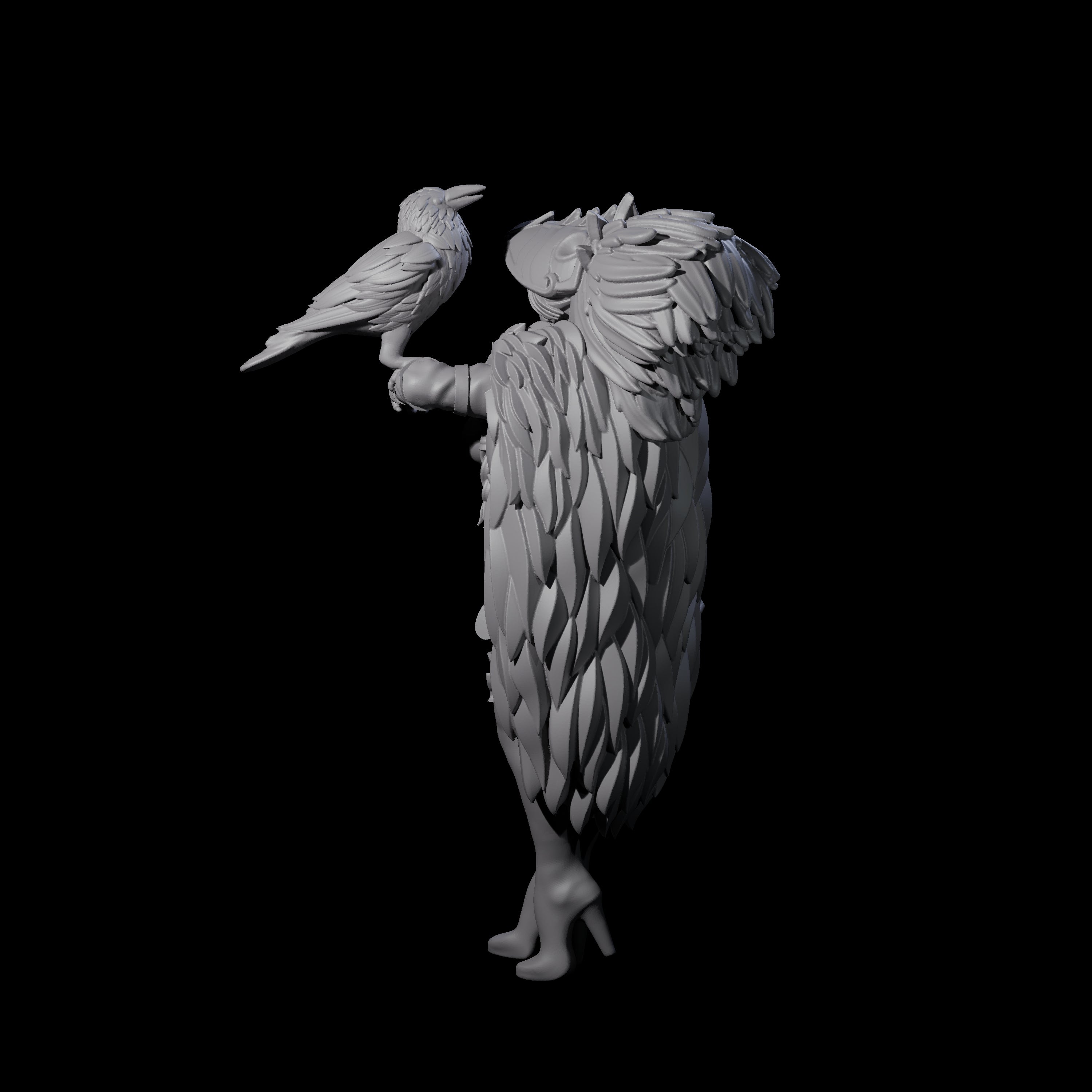 Dragon Guard Keeper of the Ravens Miniature for Dungeons and Dragons, Pathfinder or other TTRPGs