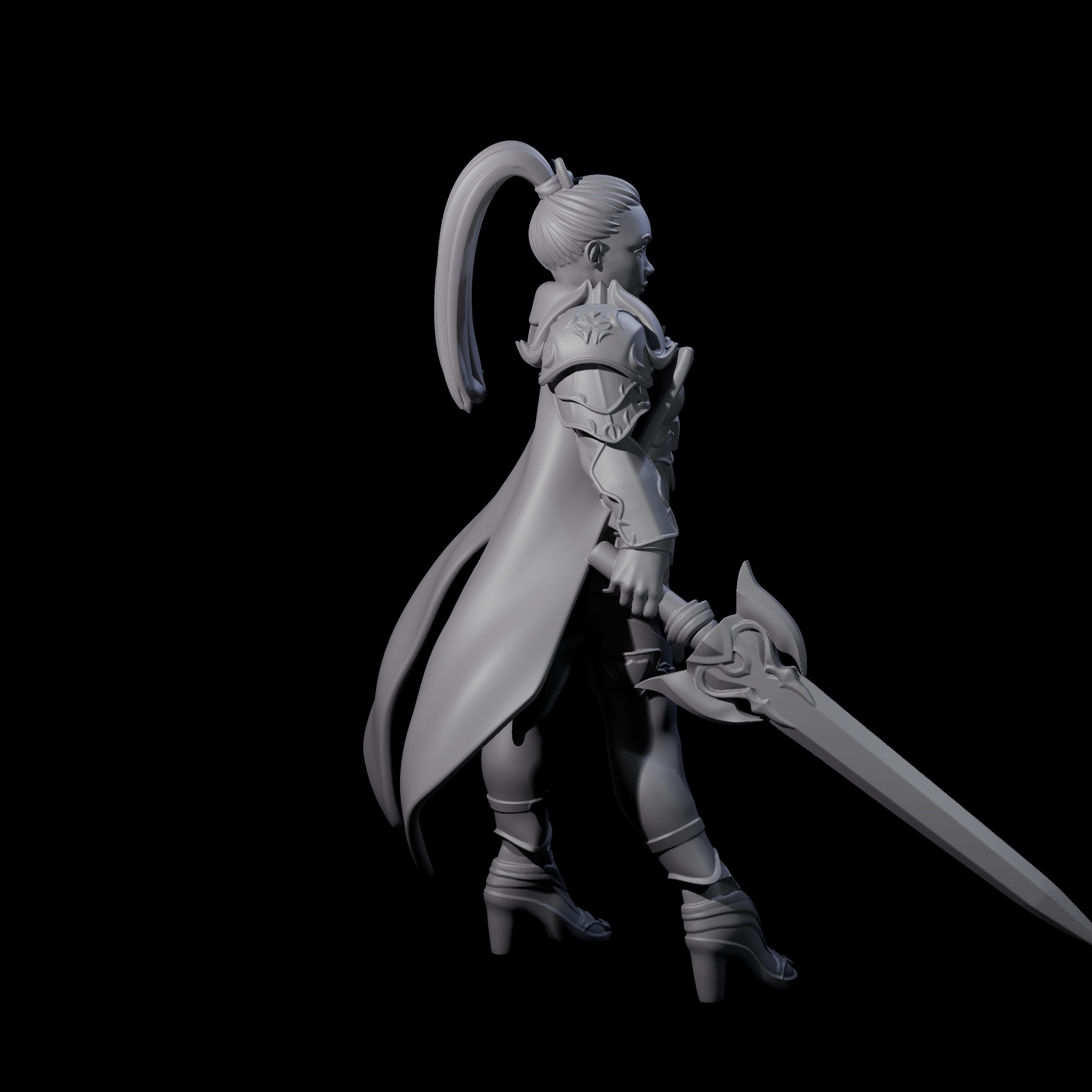 Dragon Guard Sassy Fighter Miniature for Dungeons and Dragons, Pathfinder or other TTRPGs
