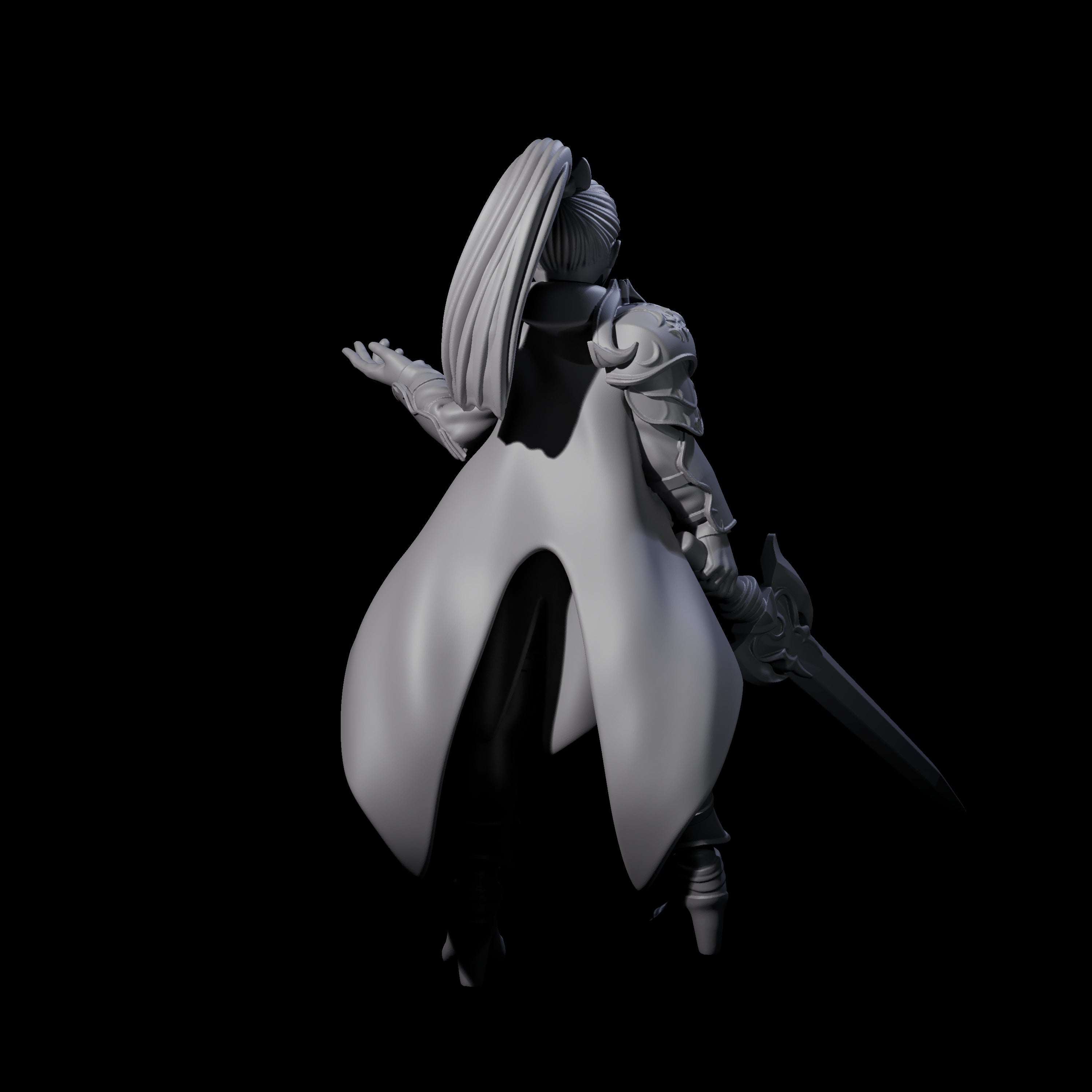 Dragon Guard Sassy Fighter Miniature for Dungeons and Dragons, Pathfinder or other TTRPGs