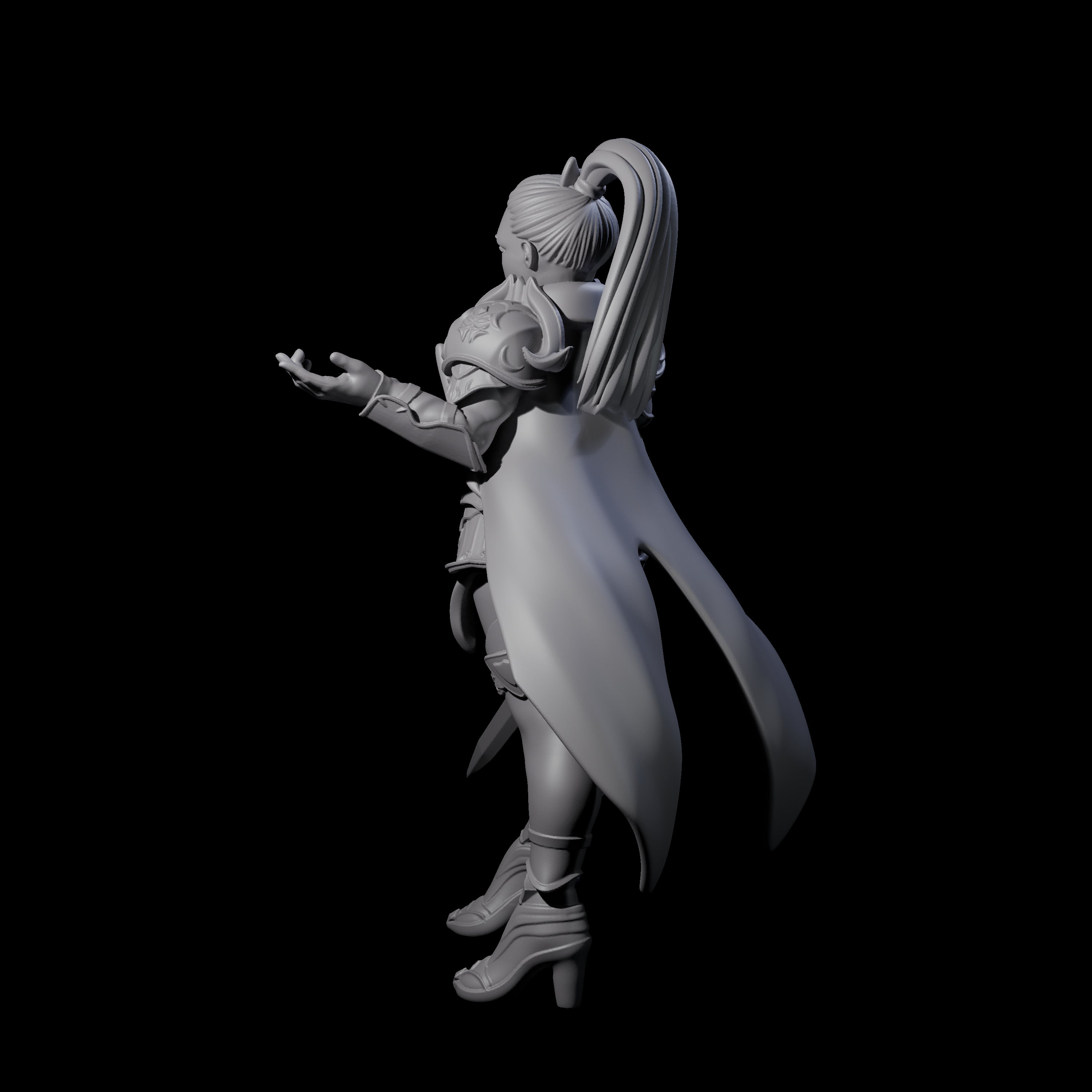 Dragon Guard Sassy Fighter Miniature for Dungeons and Dragons, Pathfinder or other TTRPGs