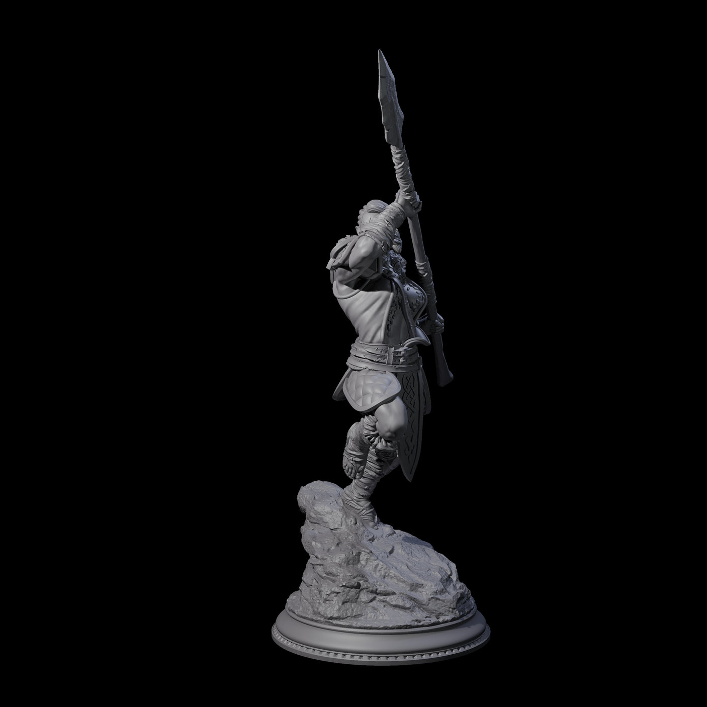 Dragon Marked Barbarian Miniature for Dungeons and Dragons, Pathfinder or other TTRPGs