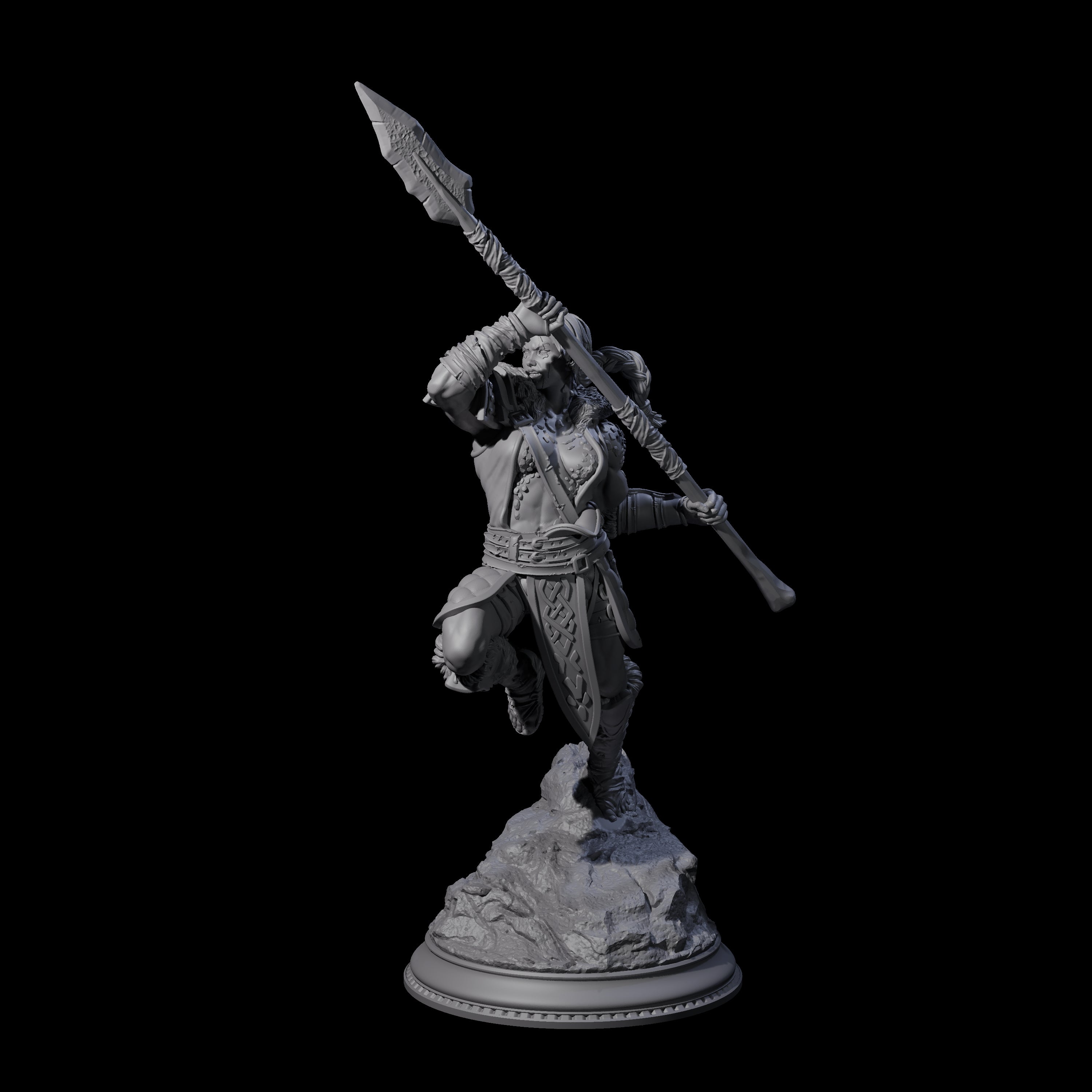 Dragon Marked Barbarian Miniature for Dungeons and Dragons, Pathfinder or other TTRPGs