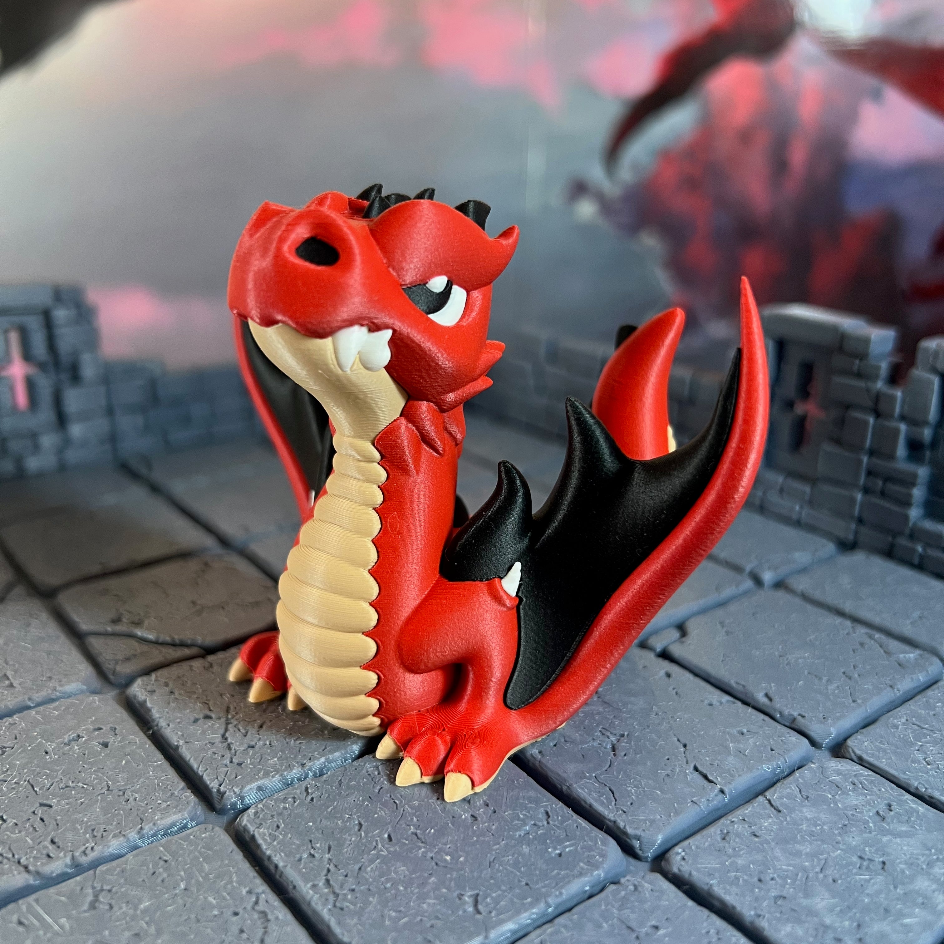 Dragon Multicolour Table Ready Miniature Miniature for Dungeons and Dragons, Pathfinder or other TTRPGs