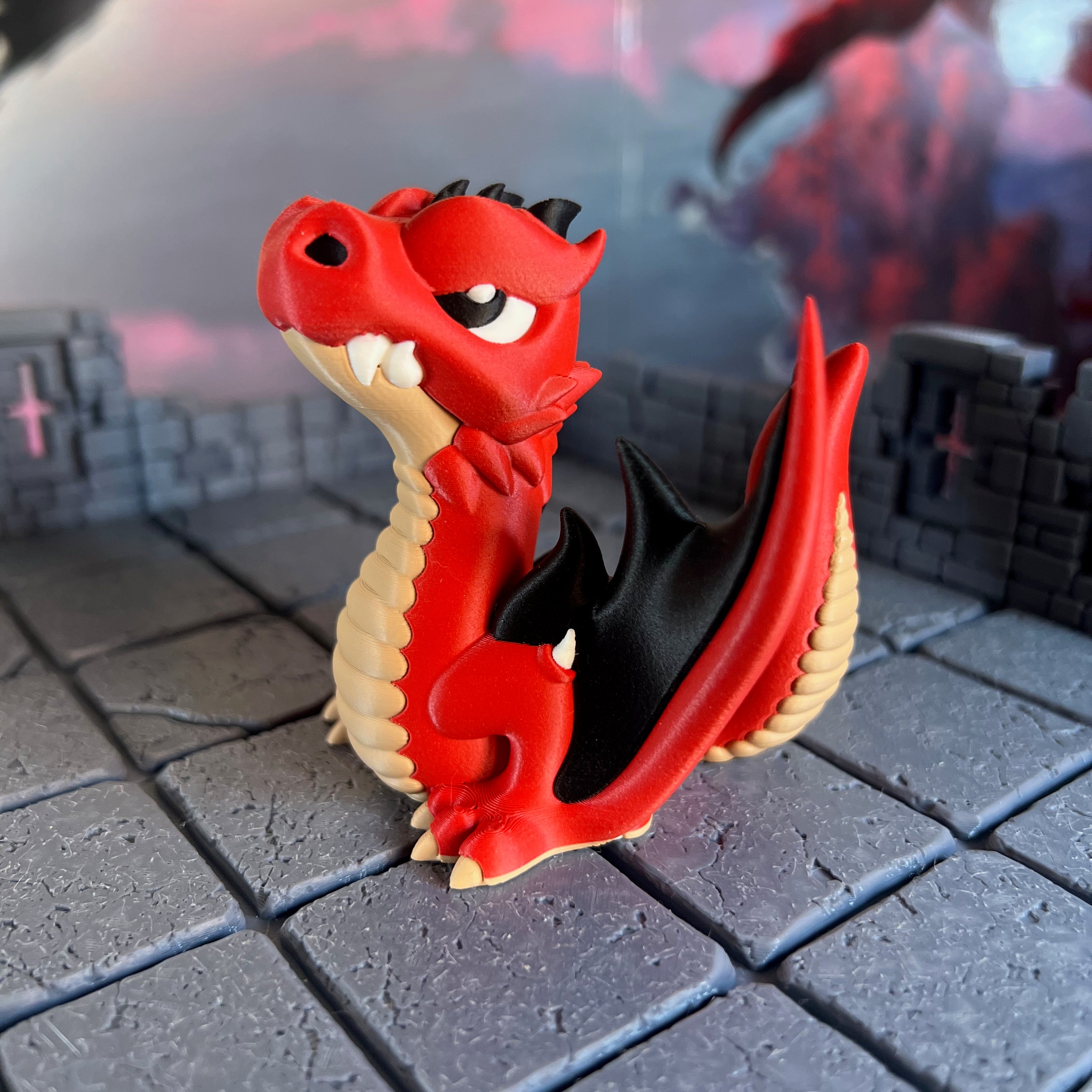 Dragon Multicolour Table Ready Miniature Miniature for Dungeons and Dragons, Pathfinder or other TTRPGs