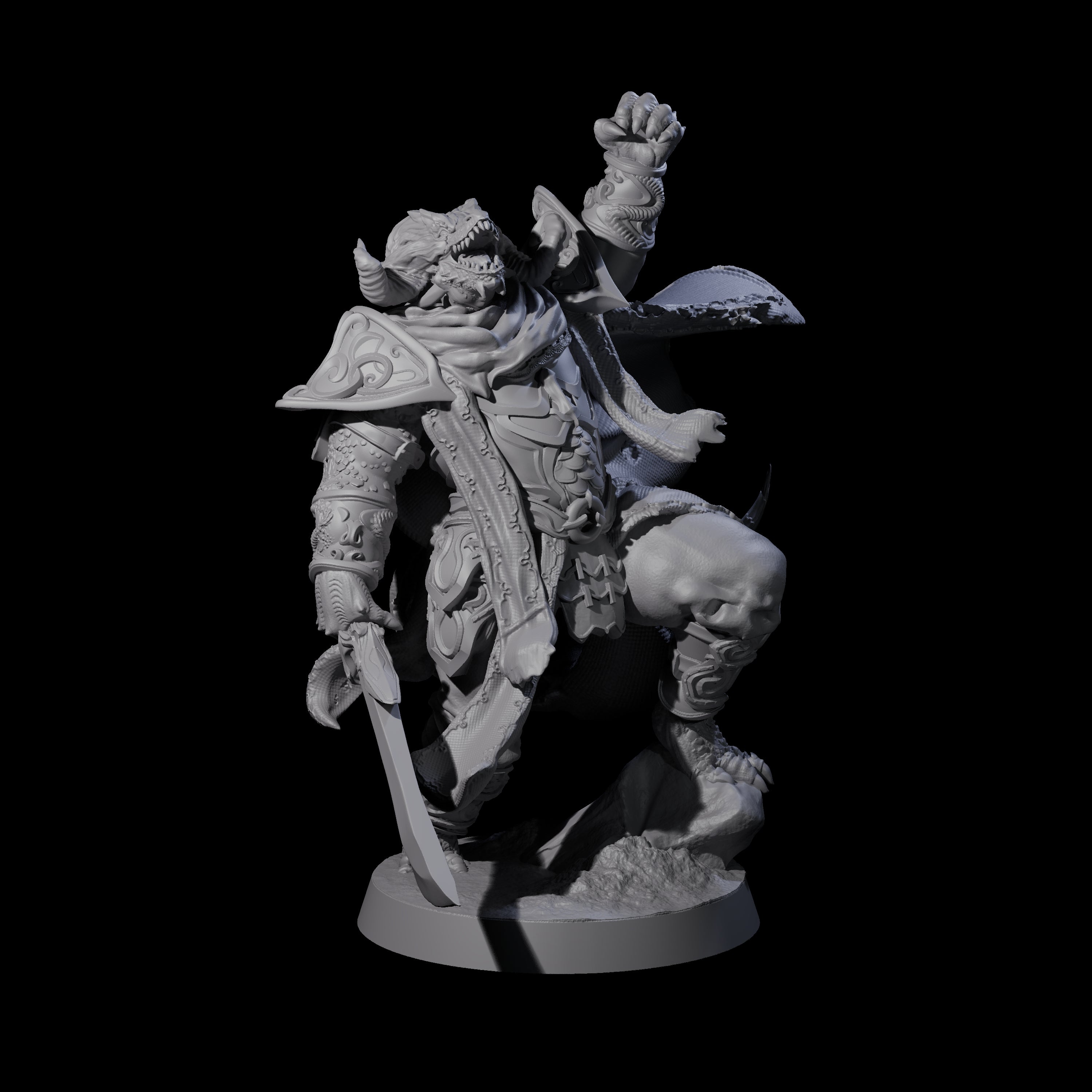 Dragon Oath Paladin Miniature for Dungeons and Dragons, Pathfinder or other TTRPGs