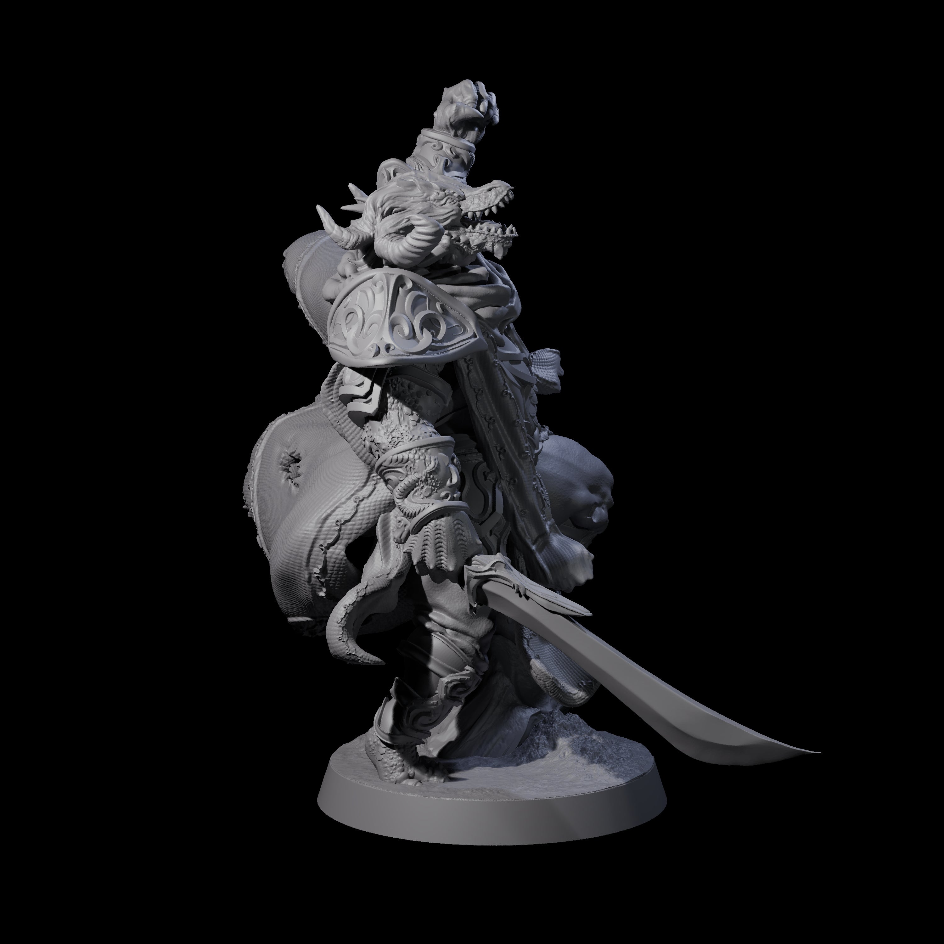 Dragon Oath Paladin Miniature for Dungeons and Dragons, Pathfinder or other TTRPGs