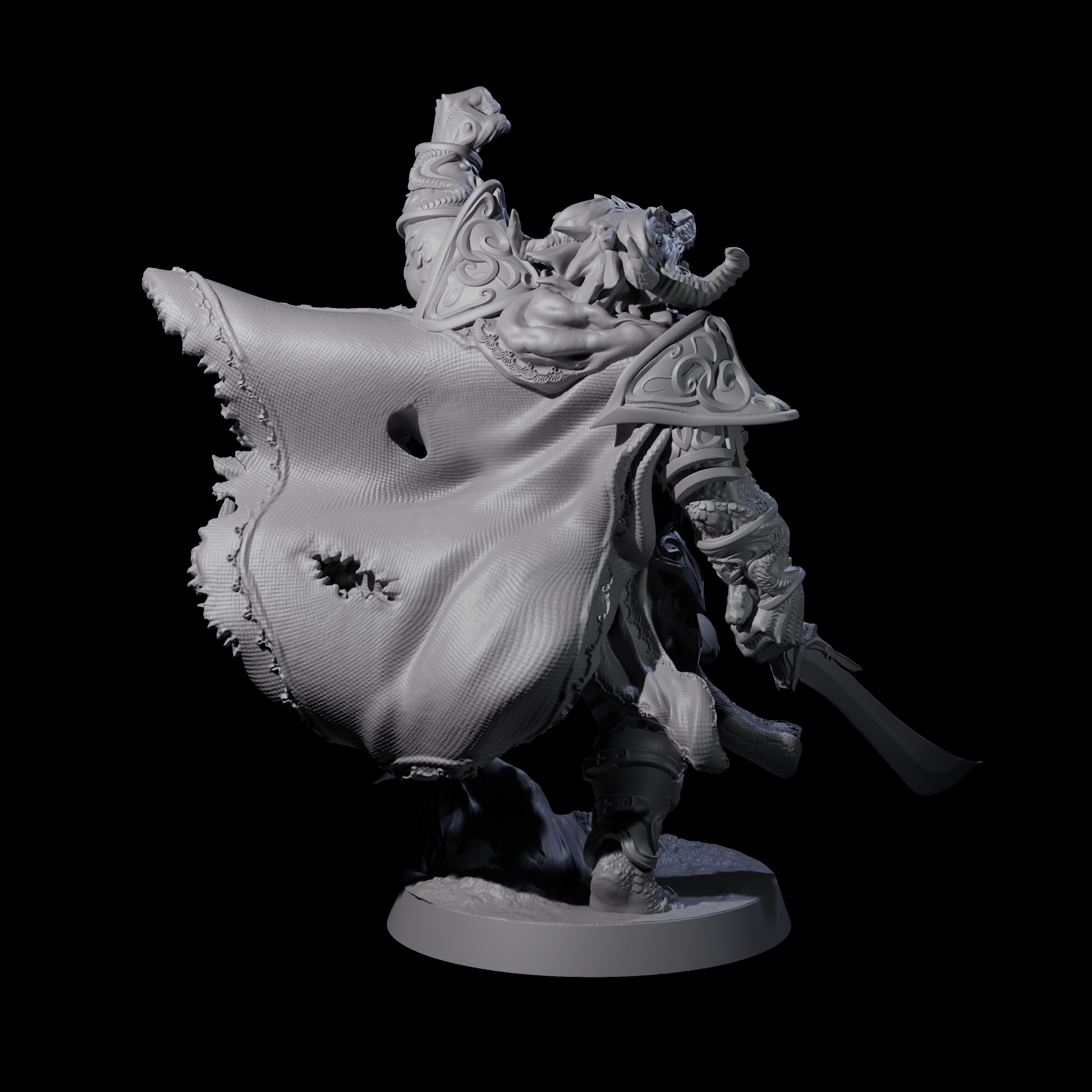 Dragon Oath Paladin Miniature for Dungeons and Dragons, Pathfinder or other TTRPGs