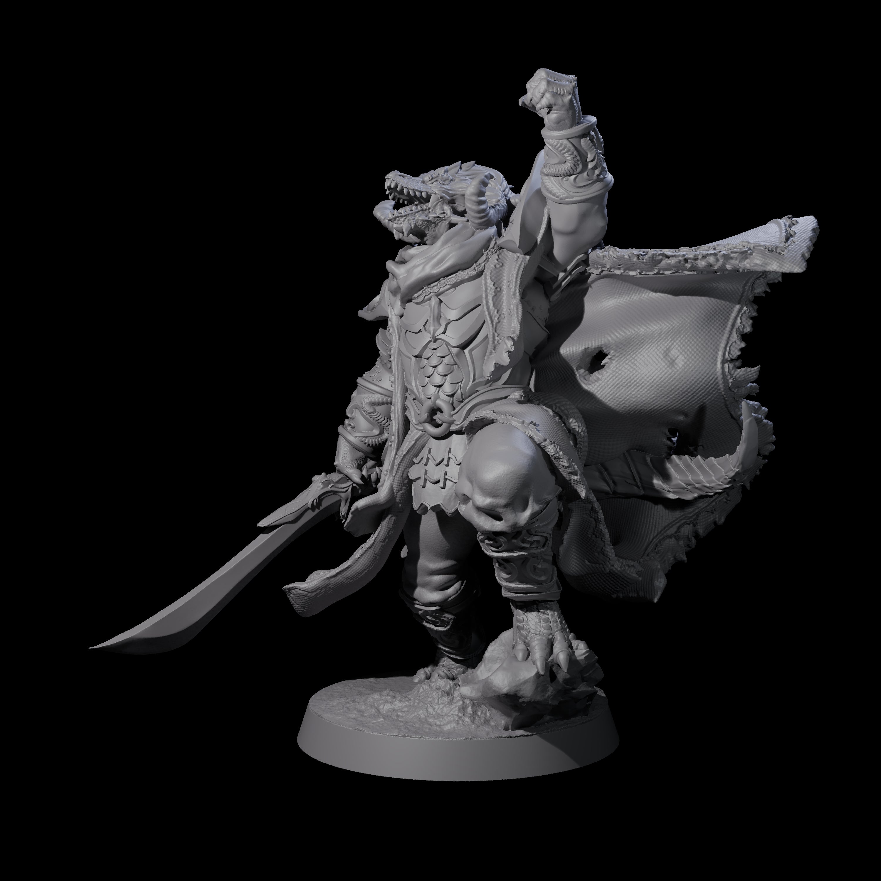 Dragon Oath Paladin Miniature for Dungeons and Dragons, Pathfinder or other TTRPGs
