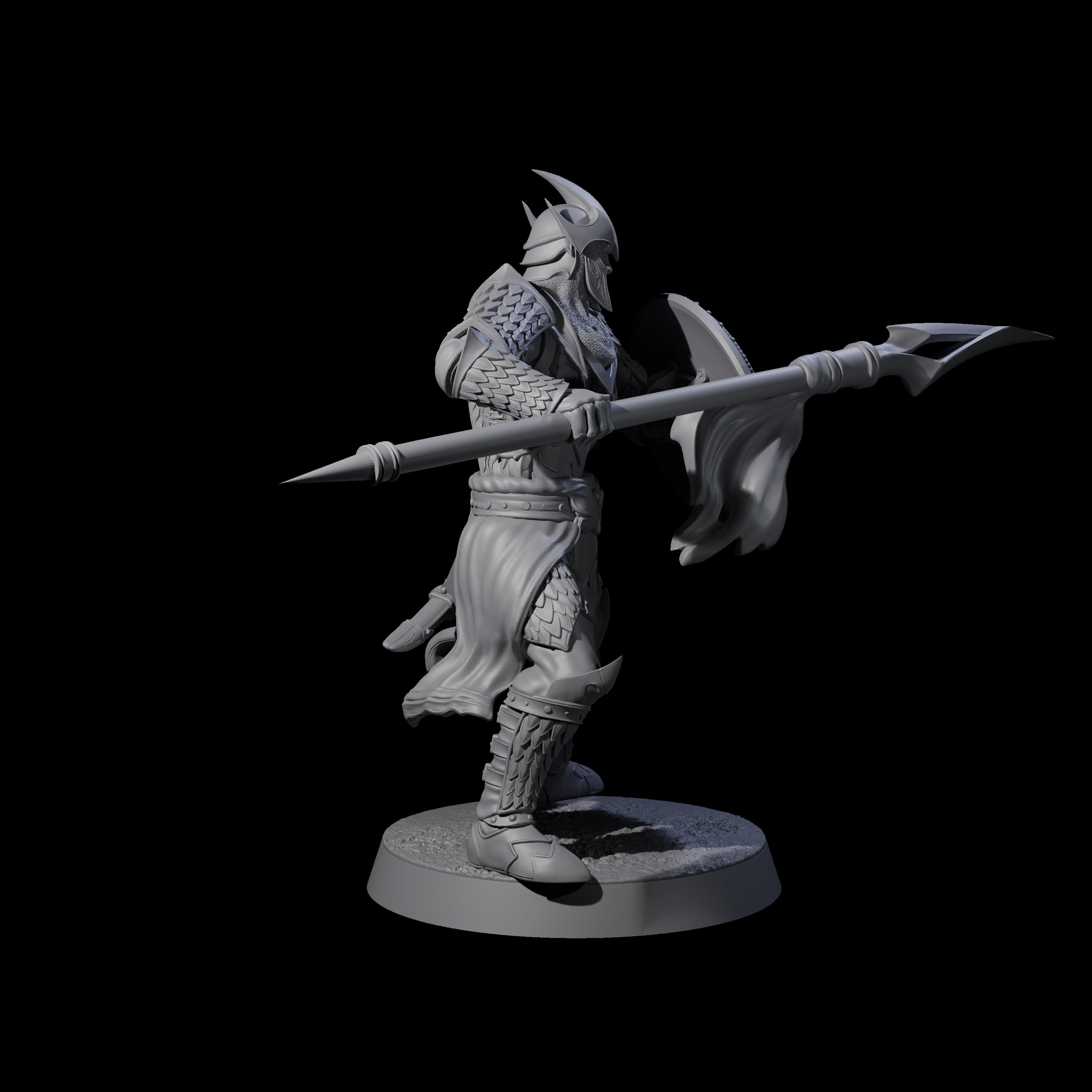 Dragon Spearman B Miniature for Dungeons and Dragons, Pathfinder or other TTRPGs