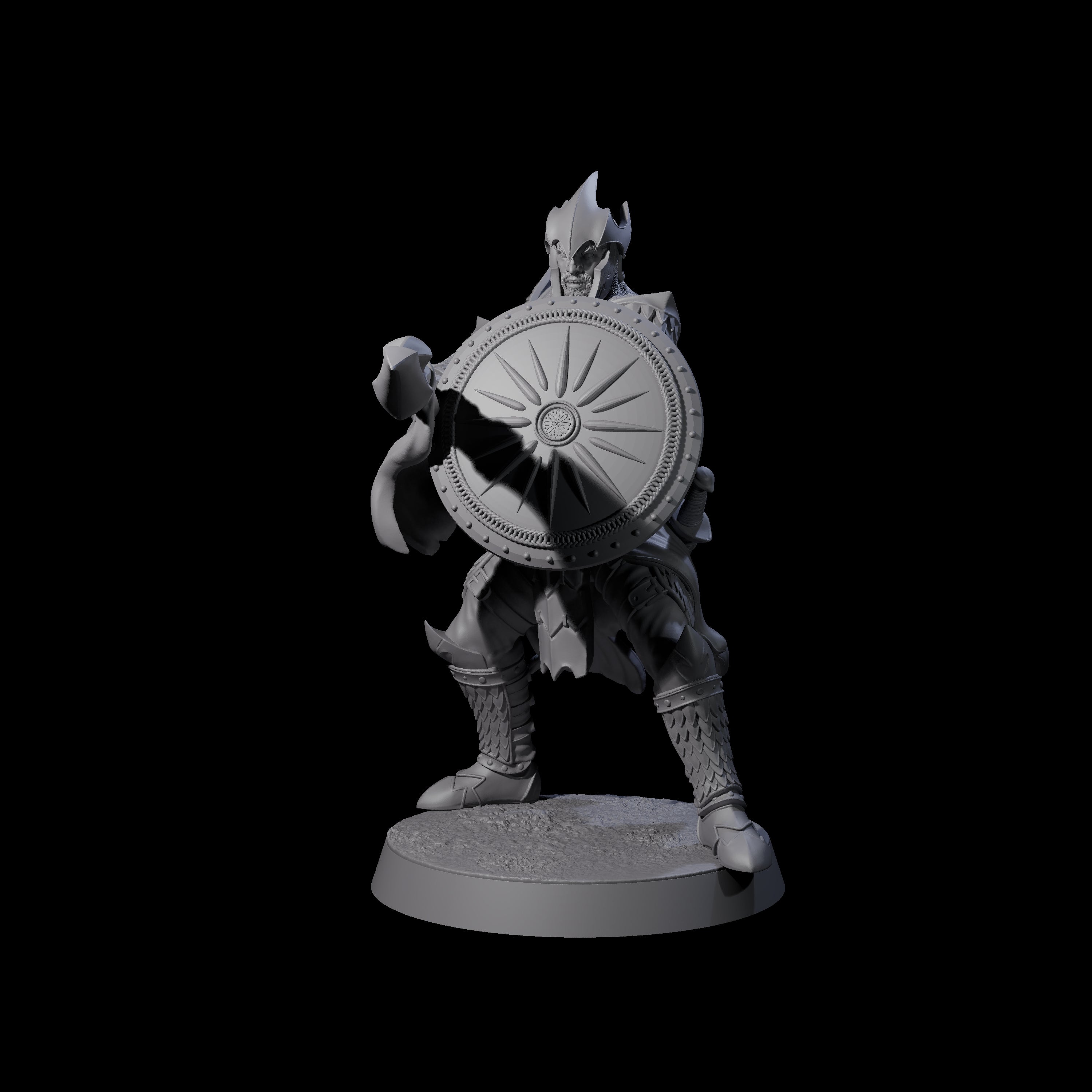 Dragon Spearman B Miniature for Dungeons and Dragons, Pathfinder or other TTRPGs