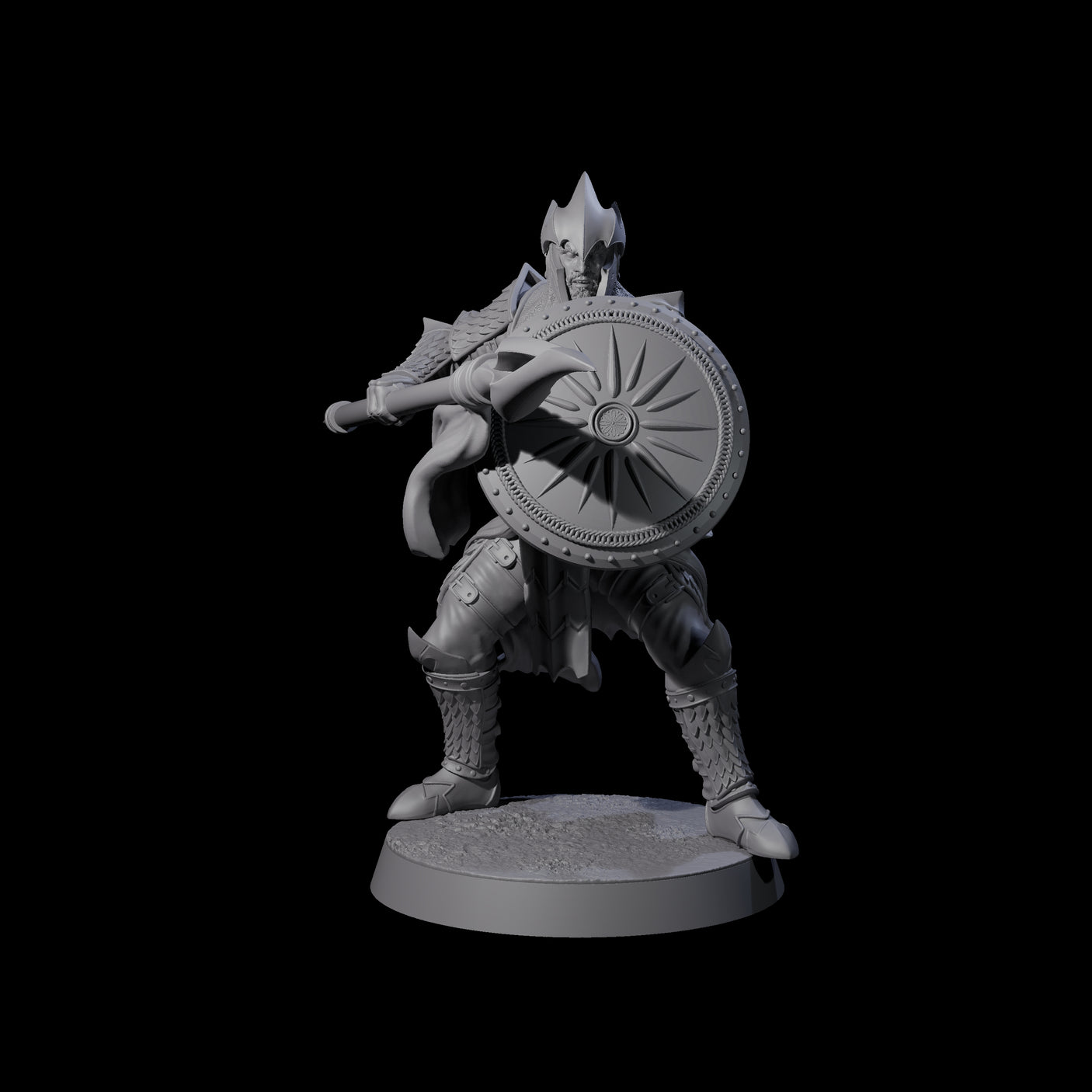 Dragon Spearman B Miniature for Dungeons and Dragons, Pathfinder or other TTRPGs