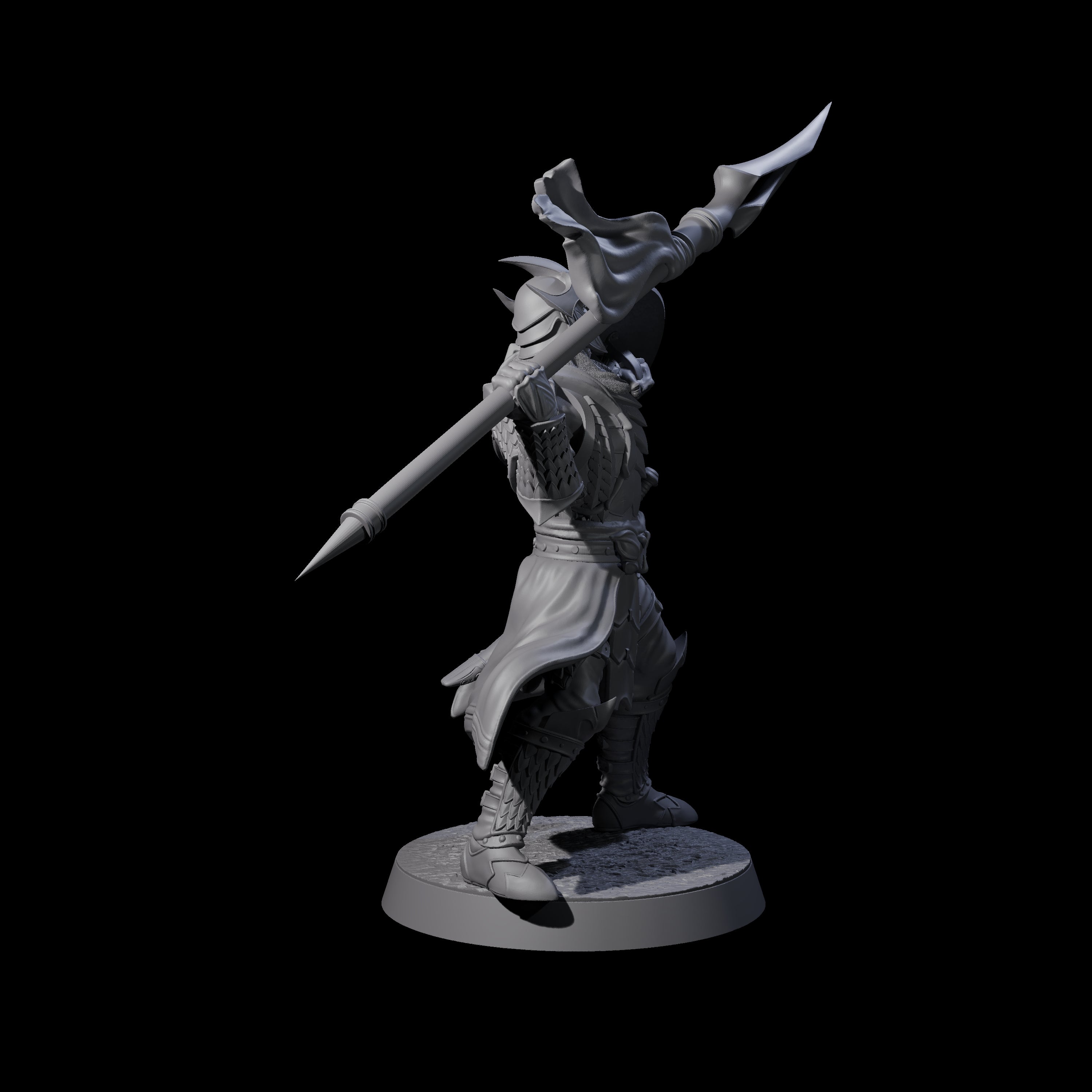 Dragon Spearman C Miniature for Dungeons and Dragons, Pathfinder or other TTRPGs