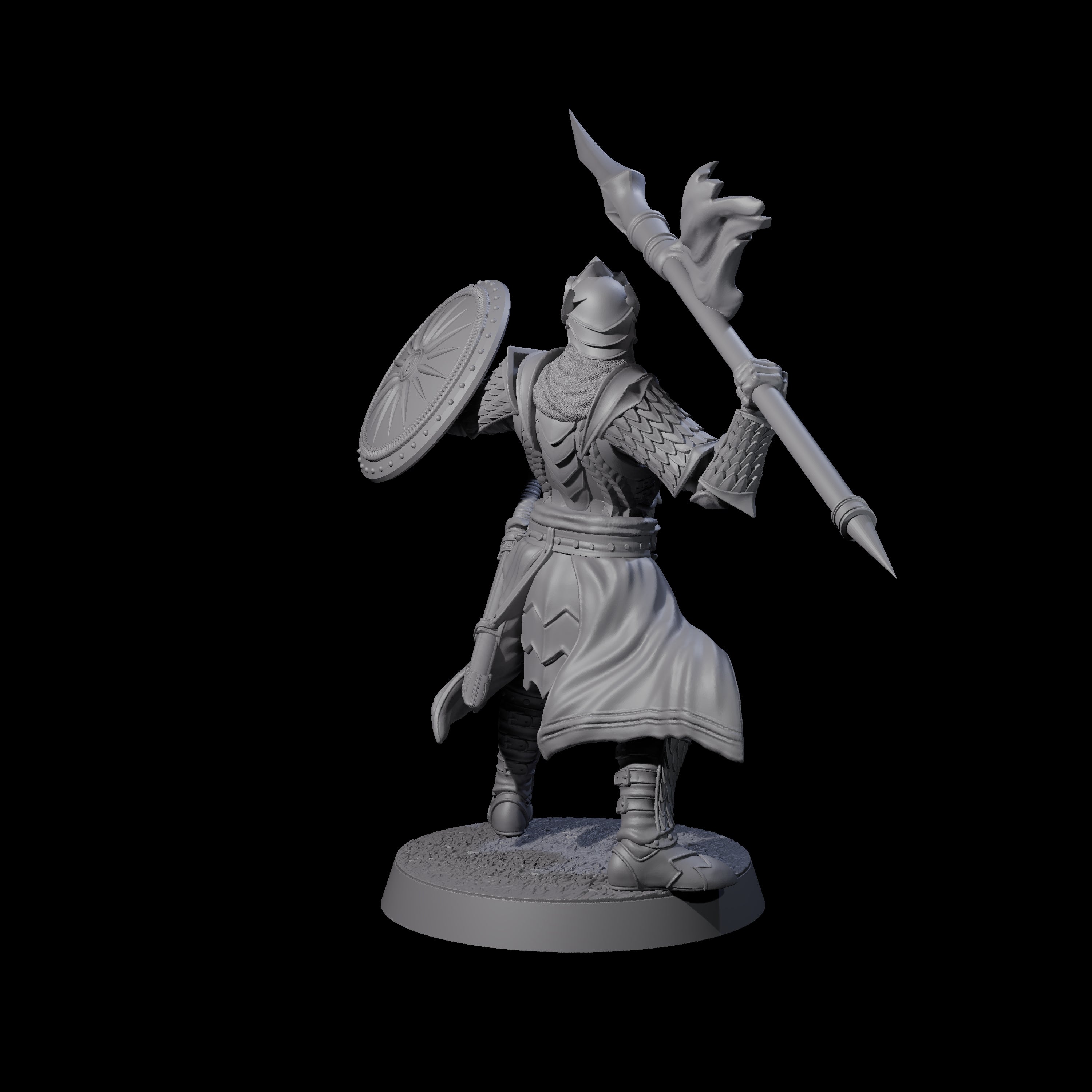 Dragon Spearman C Miniature for Dungeons and Dragons, Pathfinder or other TTRPGs