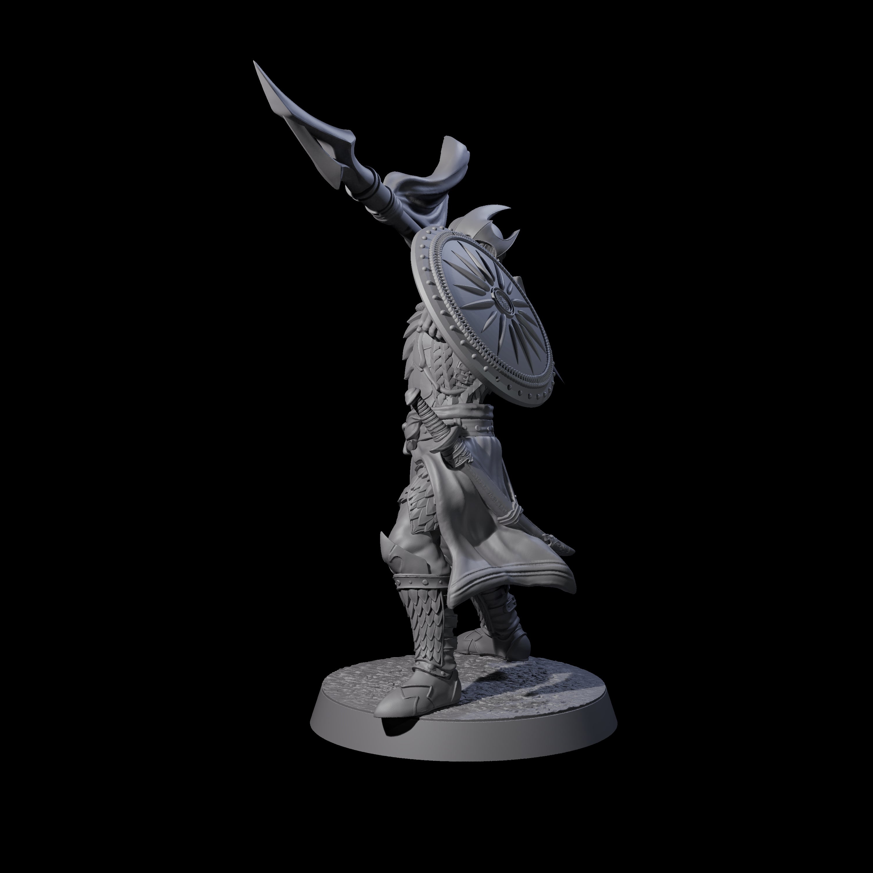 Dragon Spearman C Miniature for Dungeons and Dragons, Pathfinder or other TTRPGs