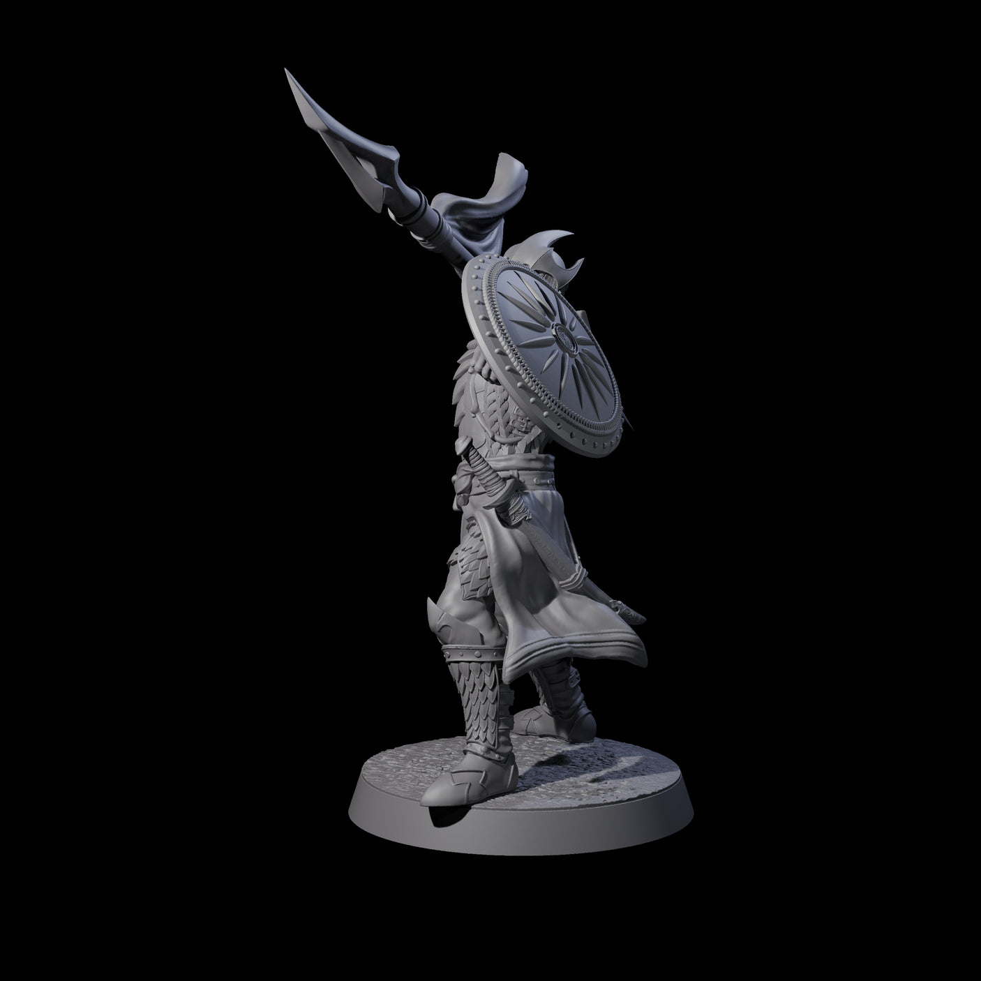 Dragon Spearman C Miniature for Dungeons and Dragons, Pathfinder or other TTRPGs