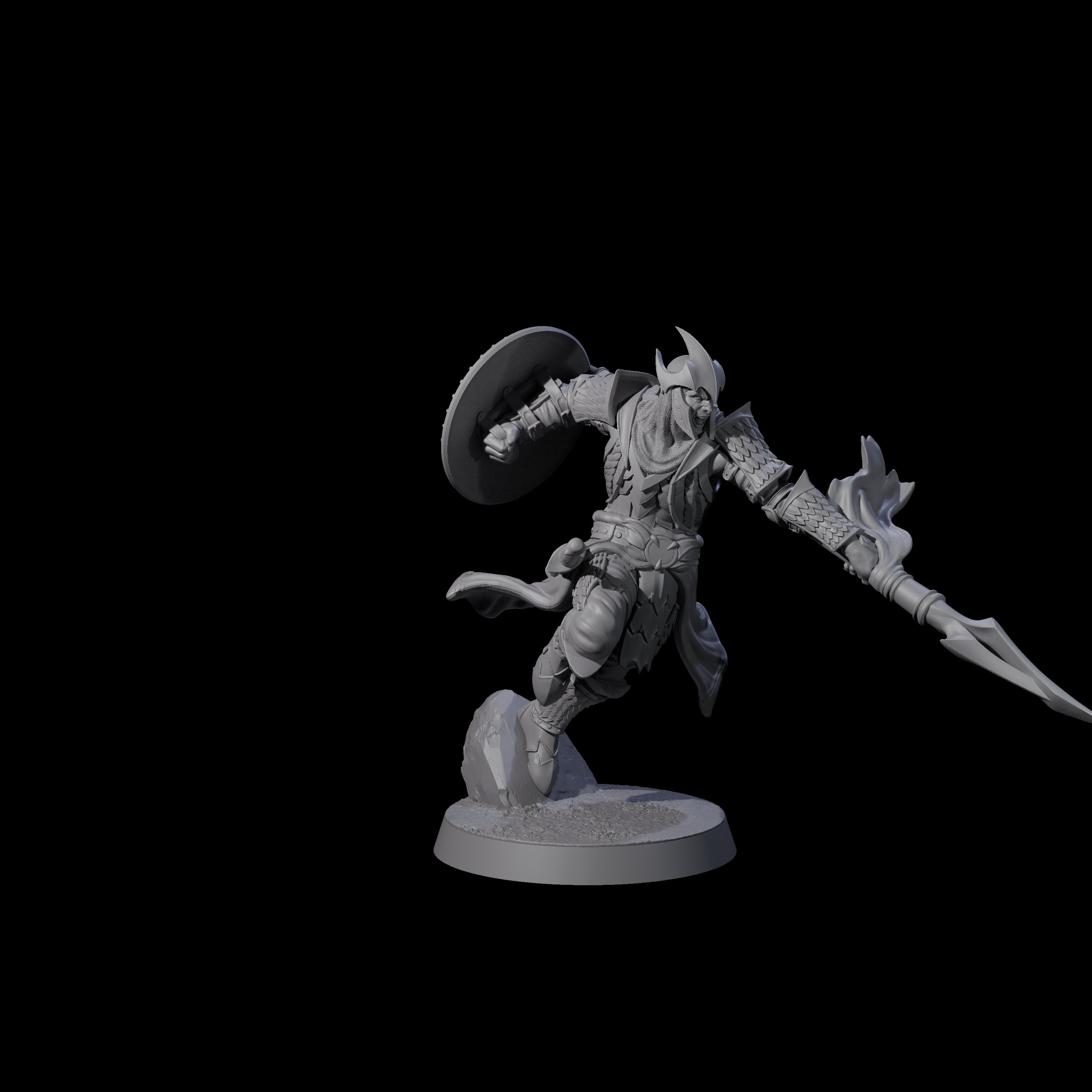 Dragon Spearman E Miniature for Dungeons and Dragons, Pathfinder or other TTRPGs