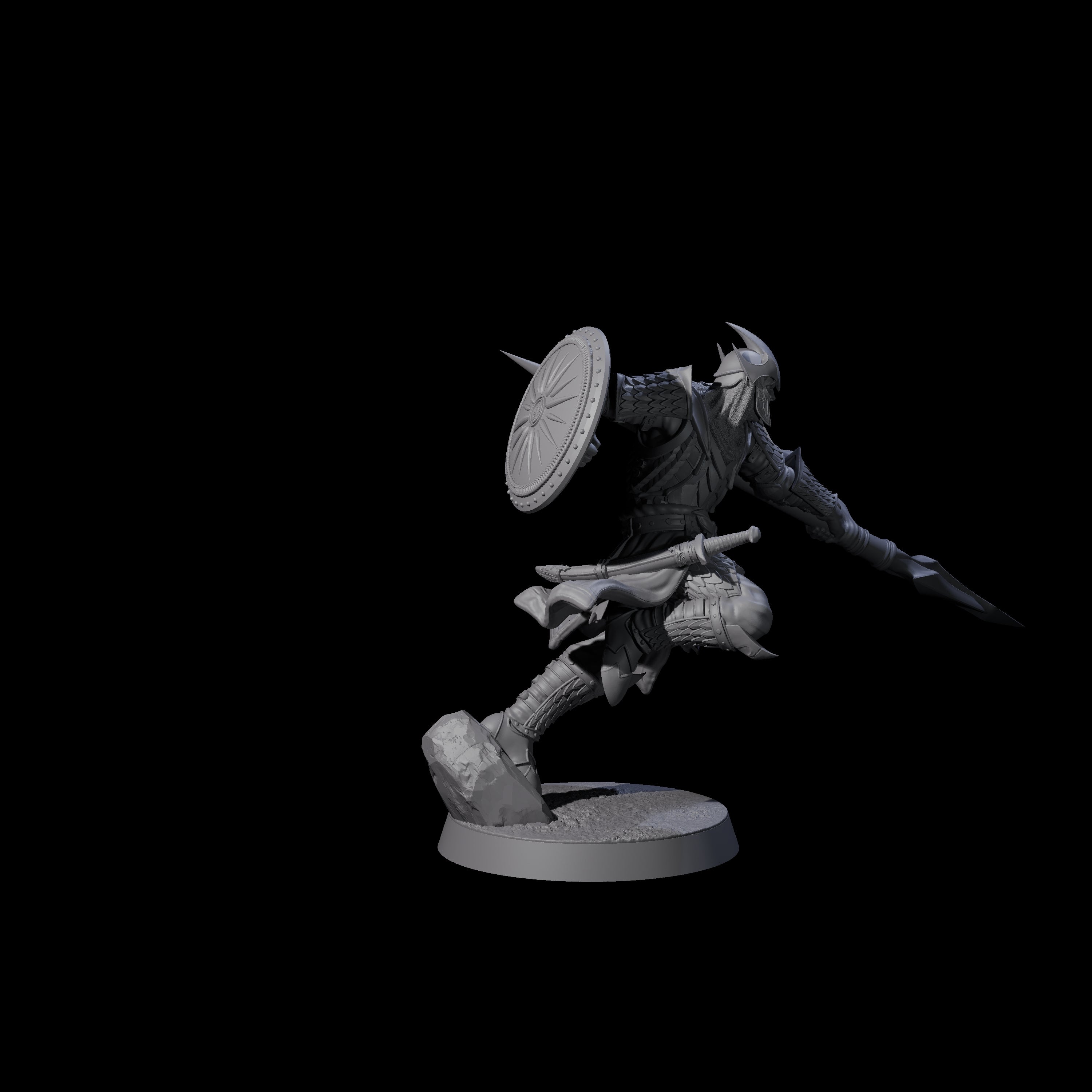 Dragon Spearman E Miniature for Dungeons and Dragons, Pathfinder or other TTRPGs