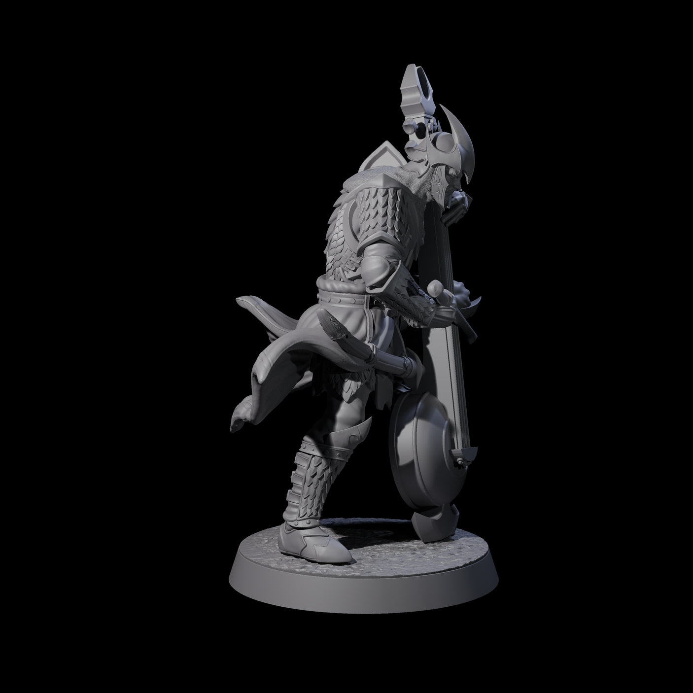 Dragon Spearman F Miniature for Dungeons and Dragons, Pathfinder or other TTRPGs