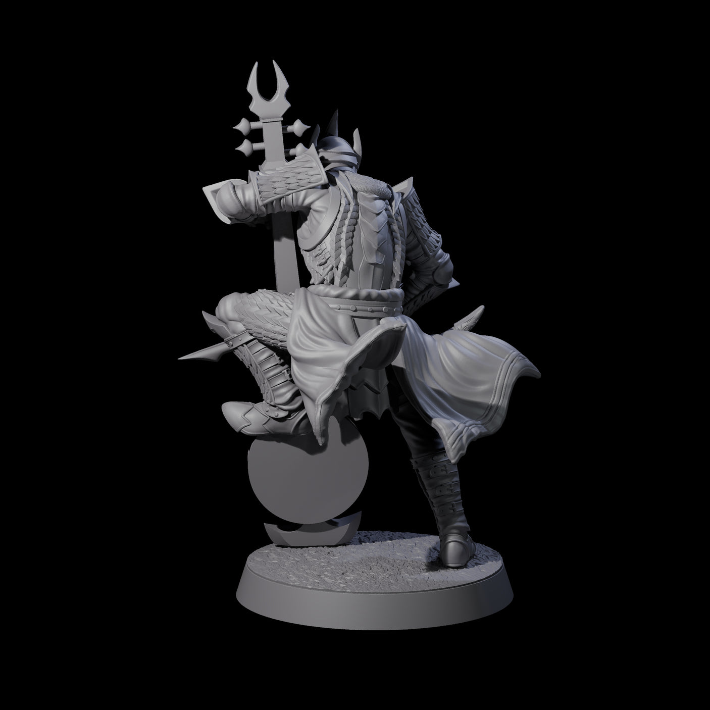 Dragon Spearman F Miniature for Dungeons and Dragons, Pathfinder or other TTRPGs