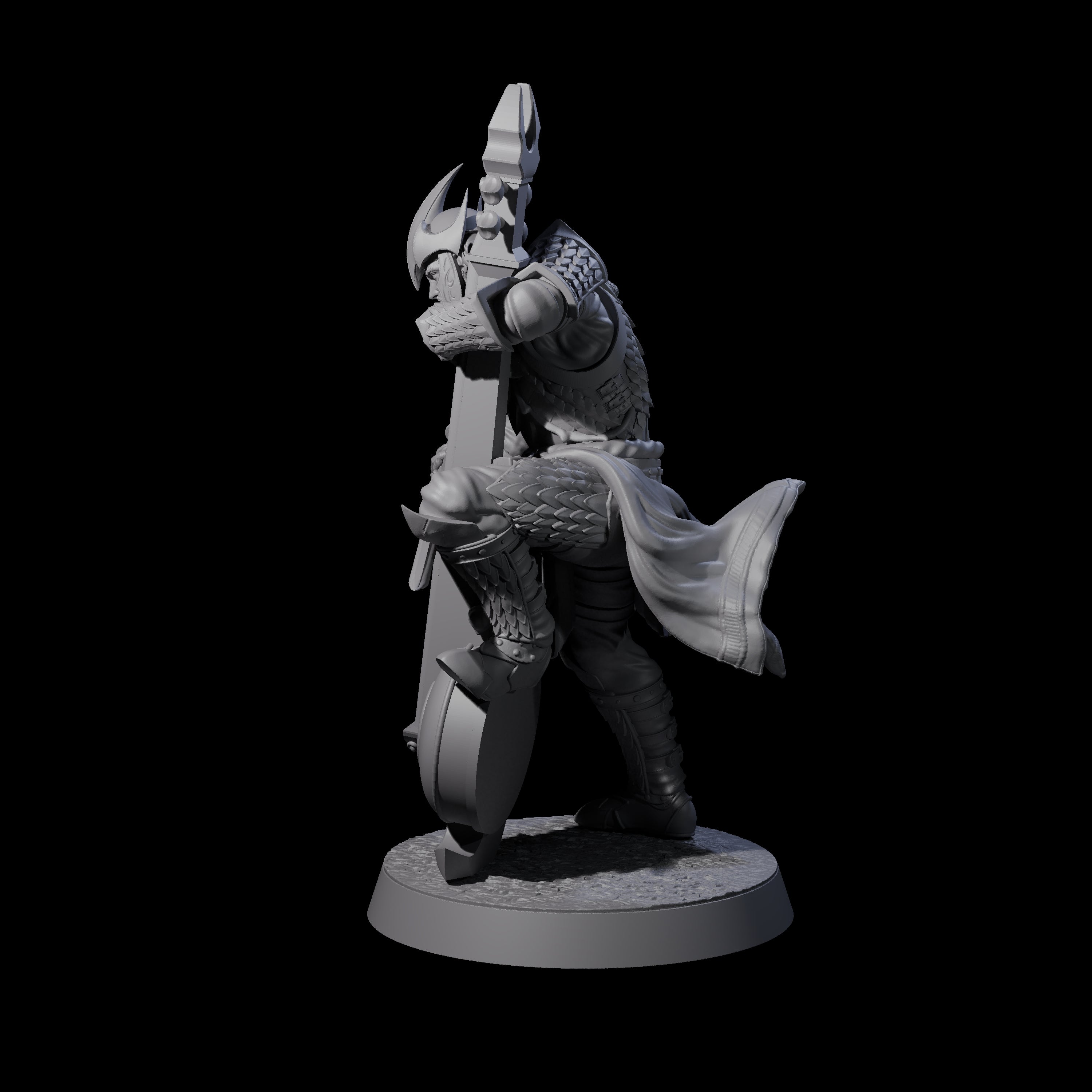 Dragon Spearman F Miniature for Dungeons and Dragons, Pathfinder or other TTRPGs