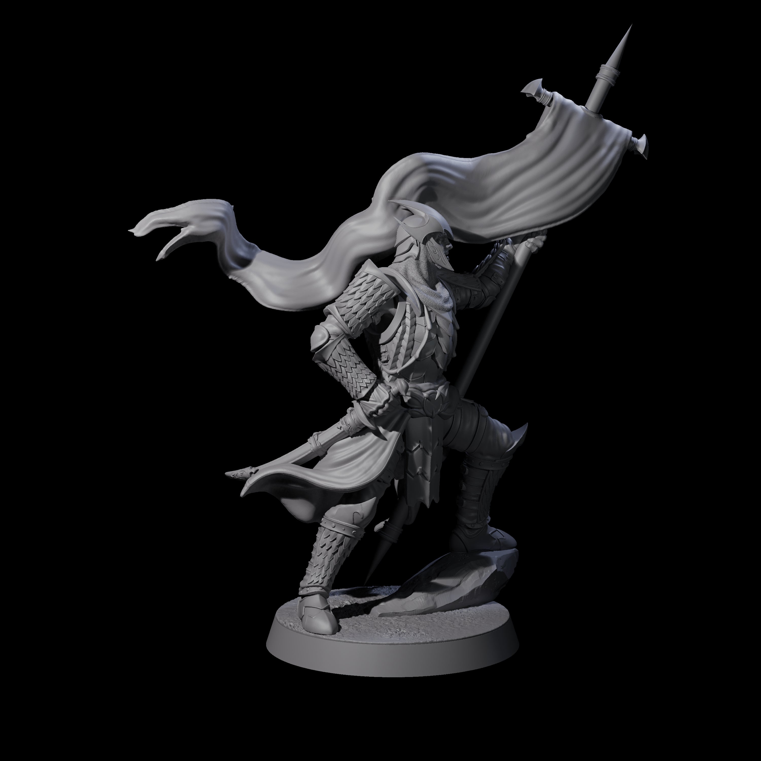 Dragon Spearman G Miniature for Dungeons and Dragons, Pathfinder or other TTRPGs