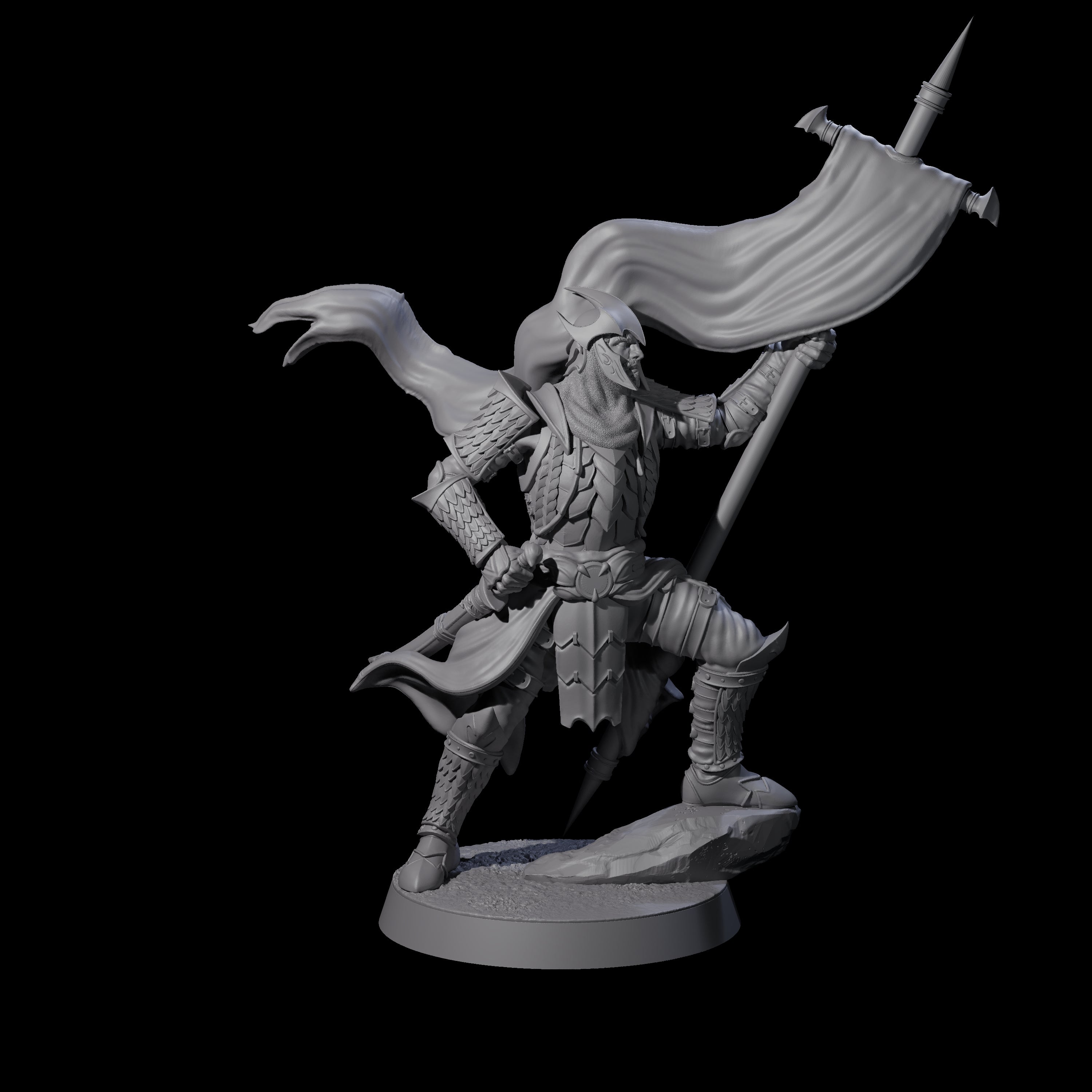 Dragon Spearman G Miniature for Dungeons and Dragons, Pathfinder or other TTRPGs