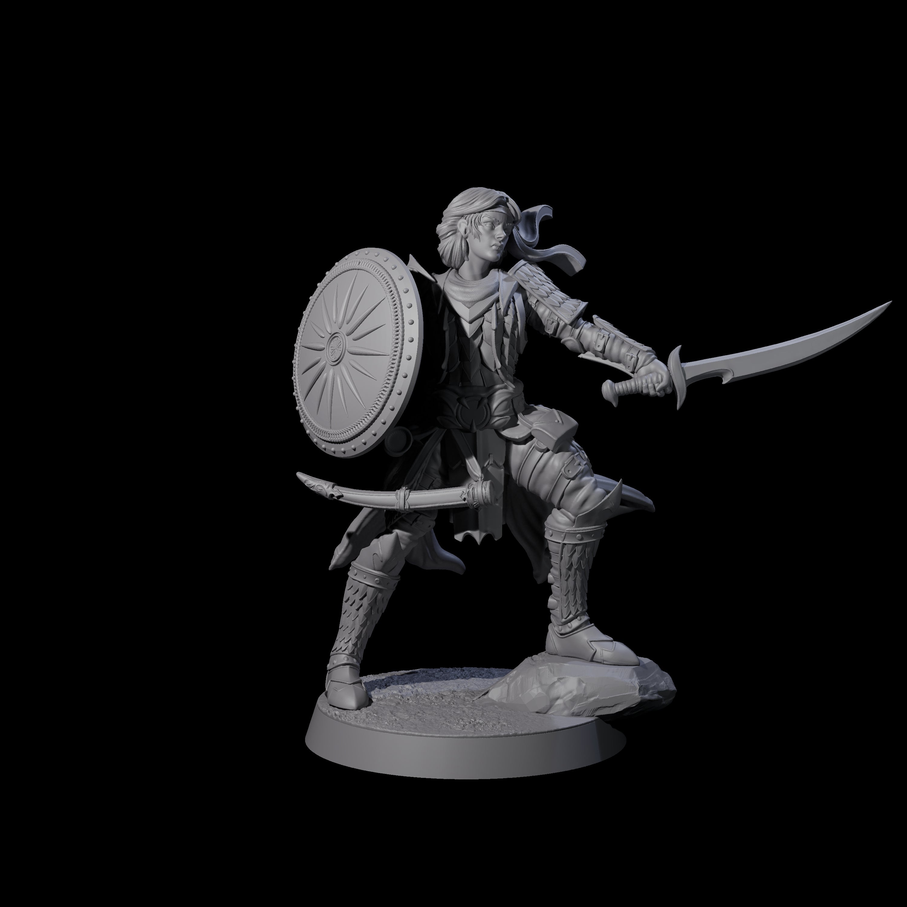 Dragon Spearman H Miniature for Dungeons and Dragons, Pathfinder or other TTRPGs