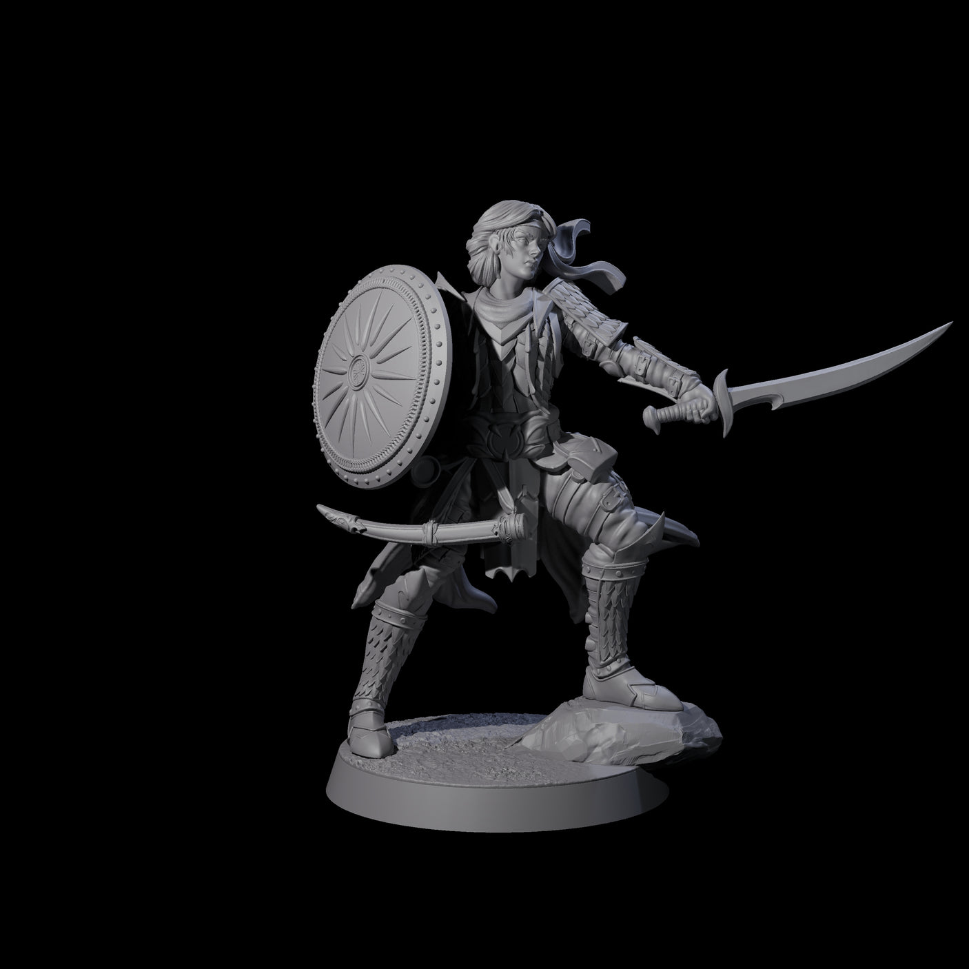Dragon Spearman H Miniature for Dungeons and Dragons, Pathfinder or other TTRPGs