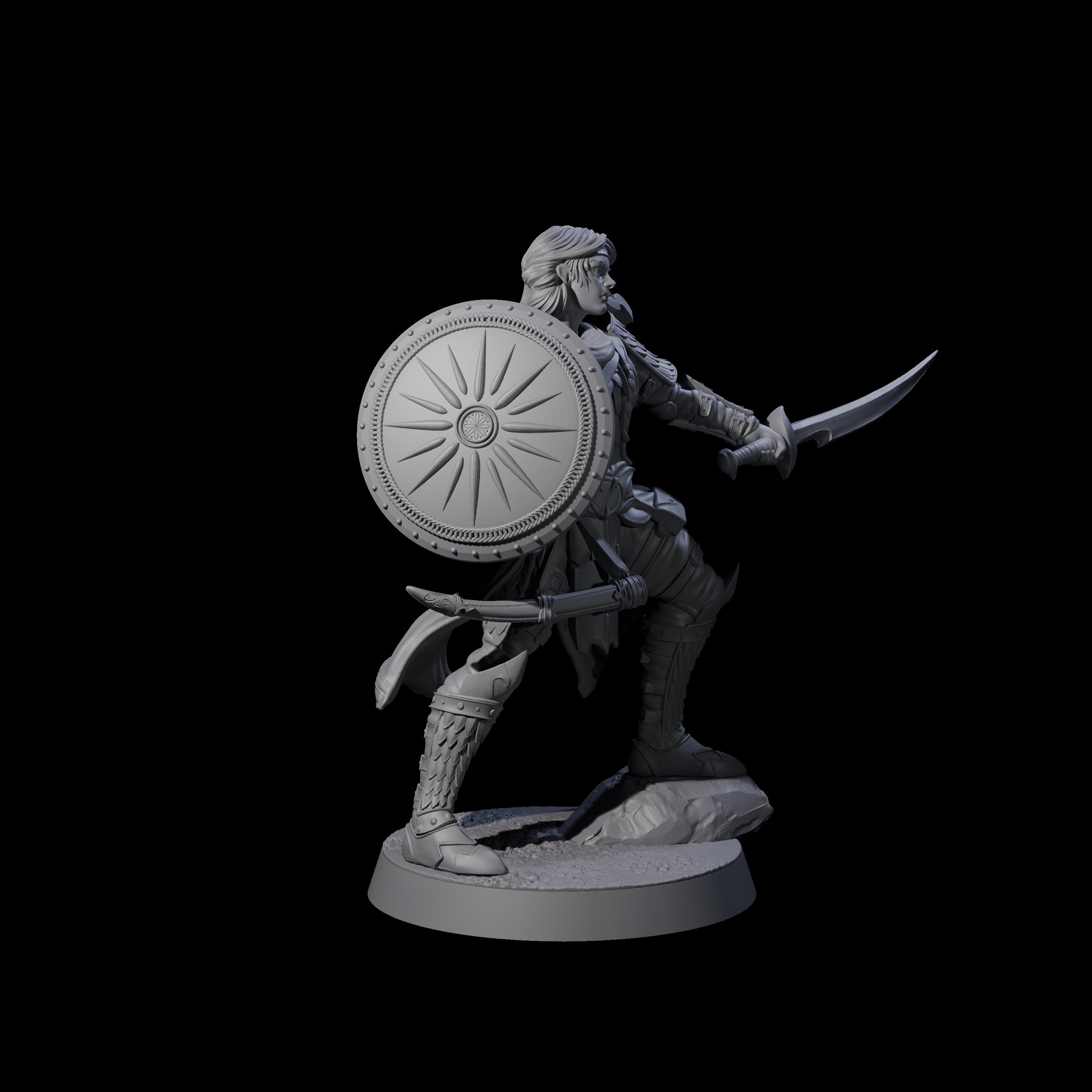 Dragon Spearman H Miniature for Dungeons and Dragons, Pathfinder or other TTRPGs
