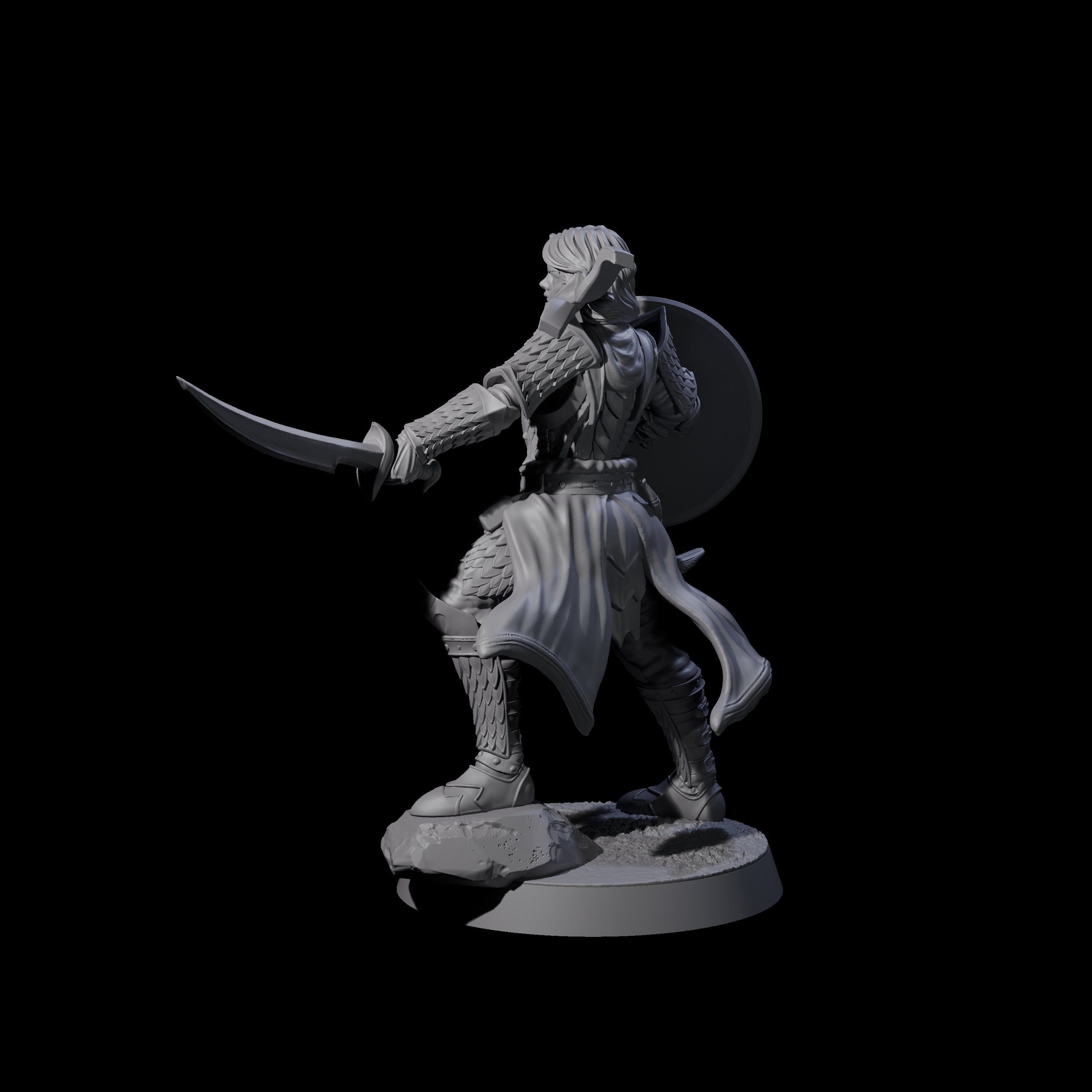 Dragon Spearman H Miniature for Dungeons and Dragons, Pathfinder or other TTRPGs
