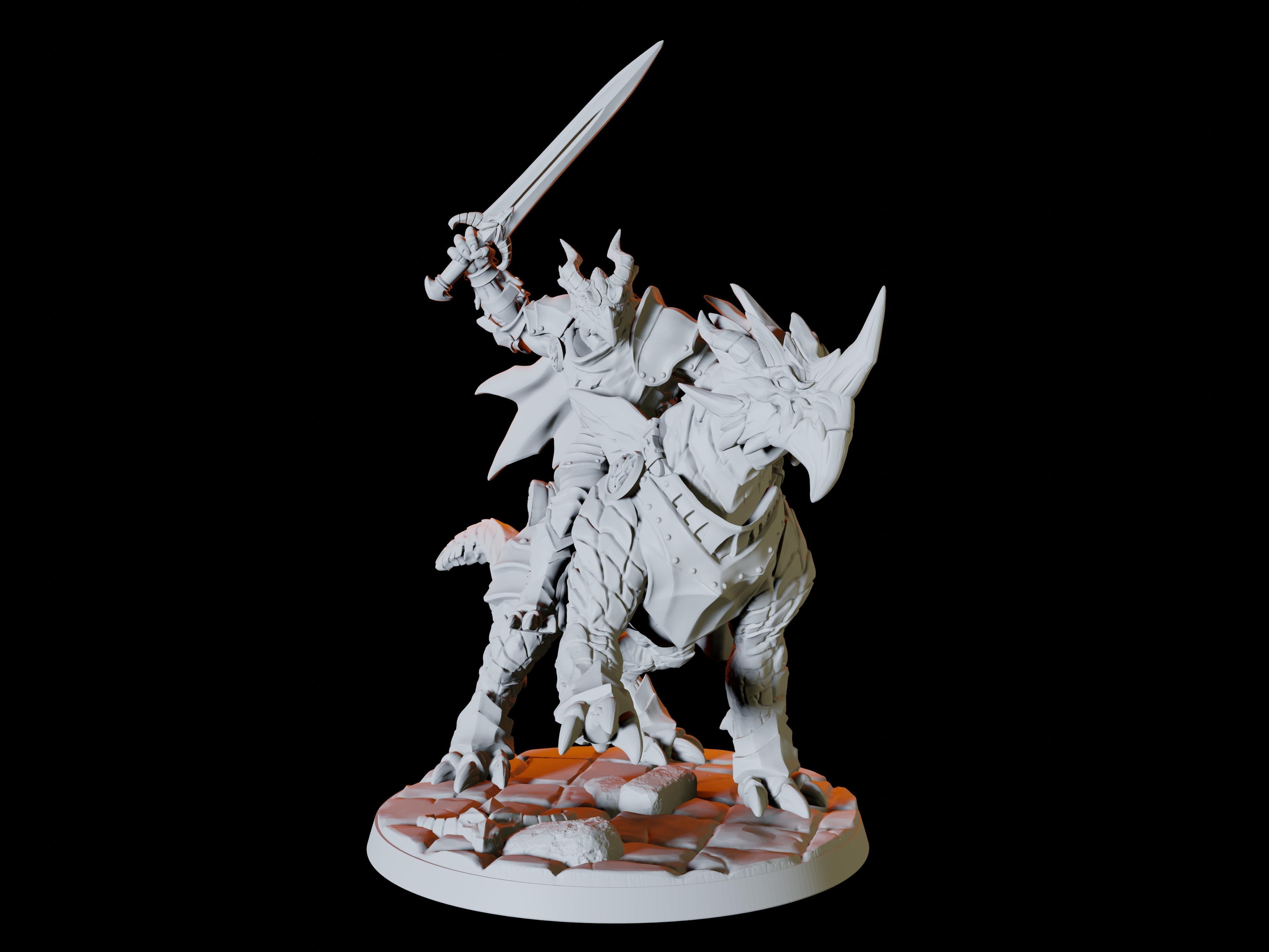 Dragonborn Rider Miniature for Dungeons and Dragons - Myth Forged