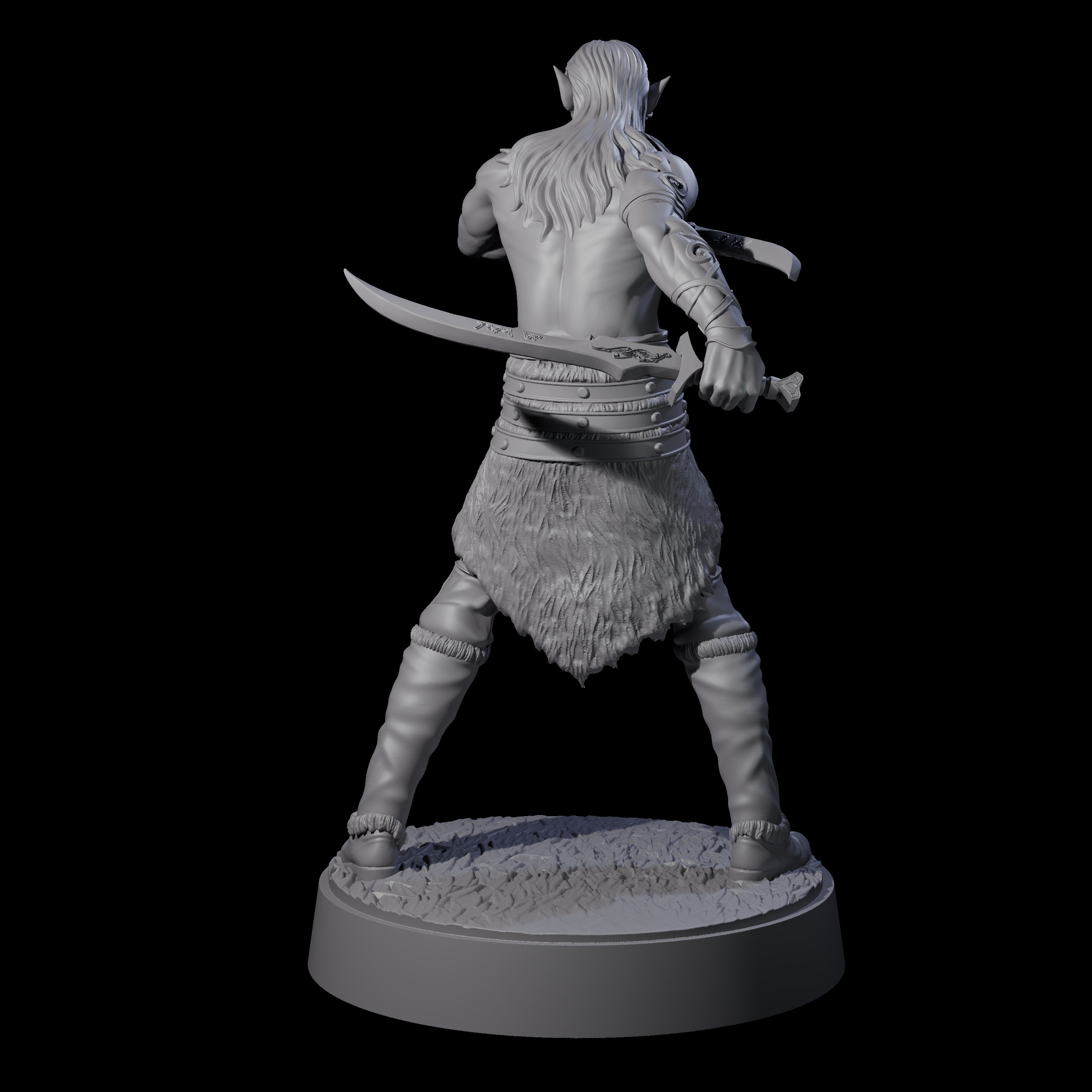 Dralfar - Grinning Blade Dancer Miniature for Dungeons and Dragons, Pathfinder or other TTRPGs