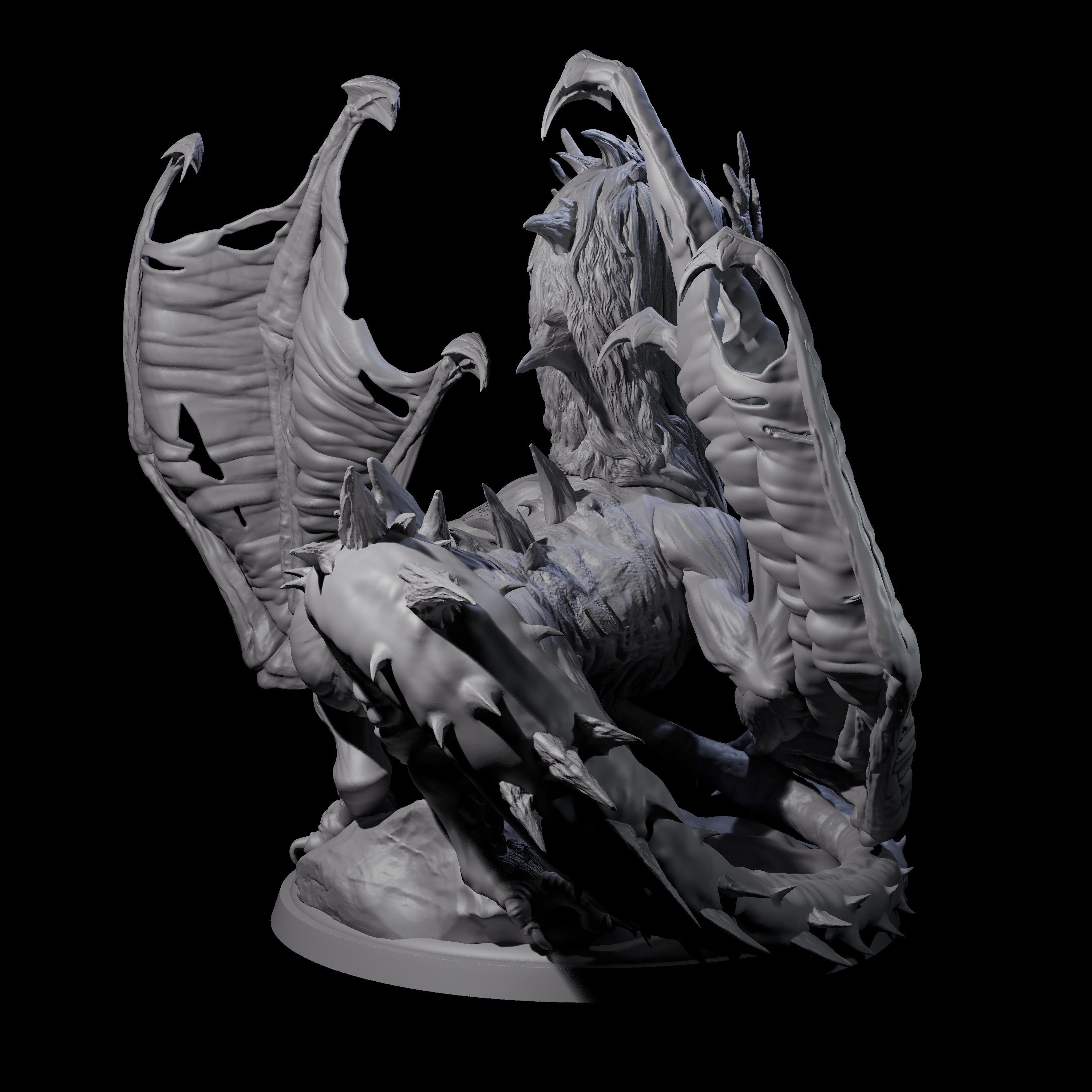 Dread Wendigo Dragon Miniature for Dungeons and Dragons, Pathfinder or other TTRPGs