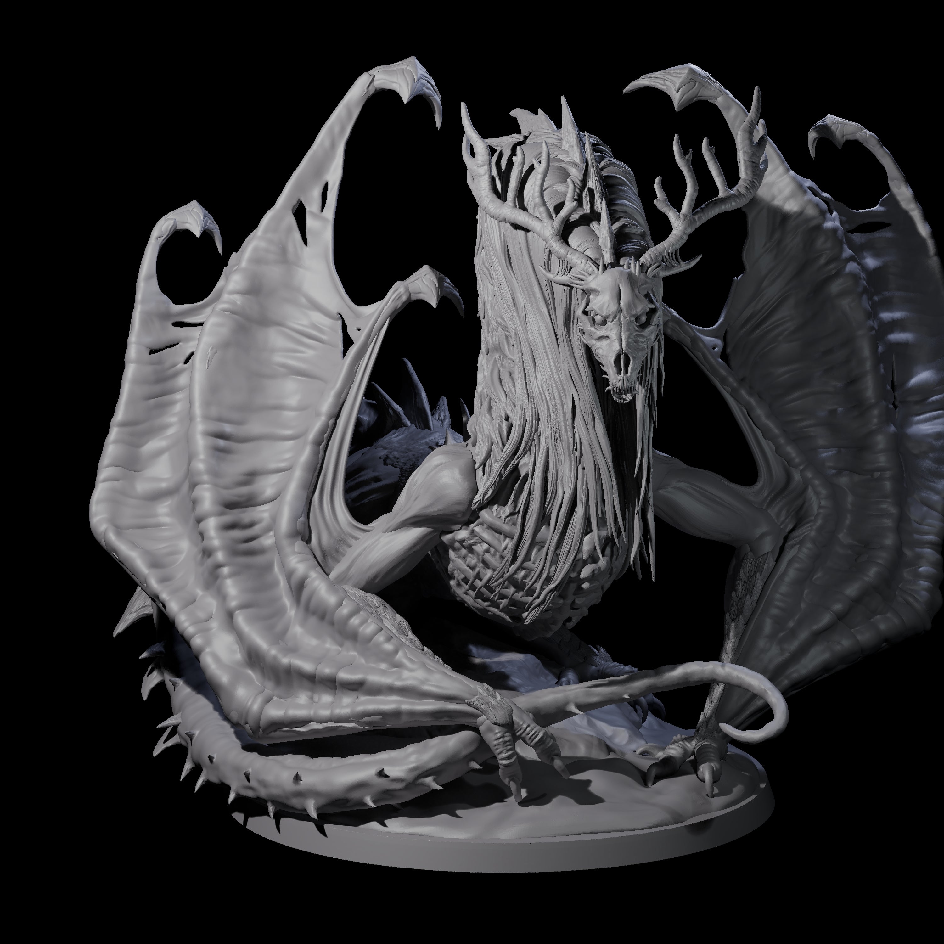 Dread Wendigo Dragon Miniature for Dungeons and Dragons, Pathfinder or other TTRPGs