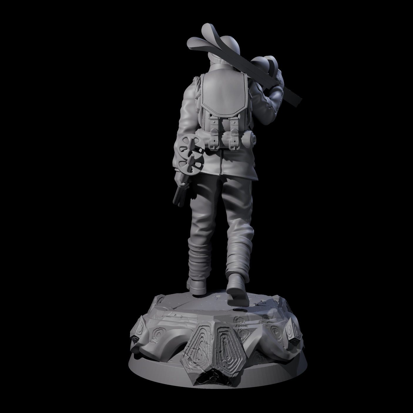 Dressed For The Weather Human Operative Miniature for Dungeons and Dragons, Pathfinder or other TTRPGs