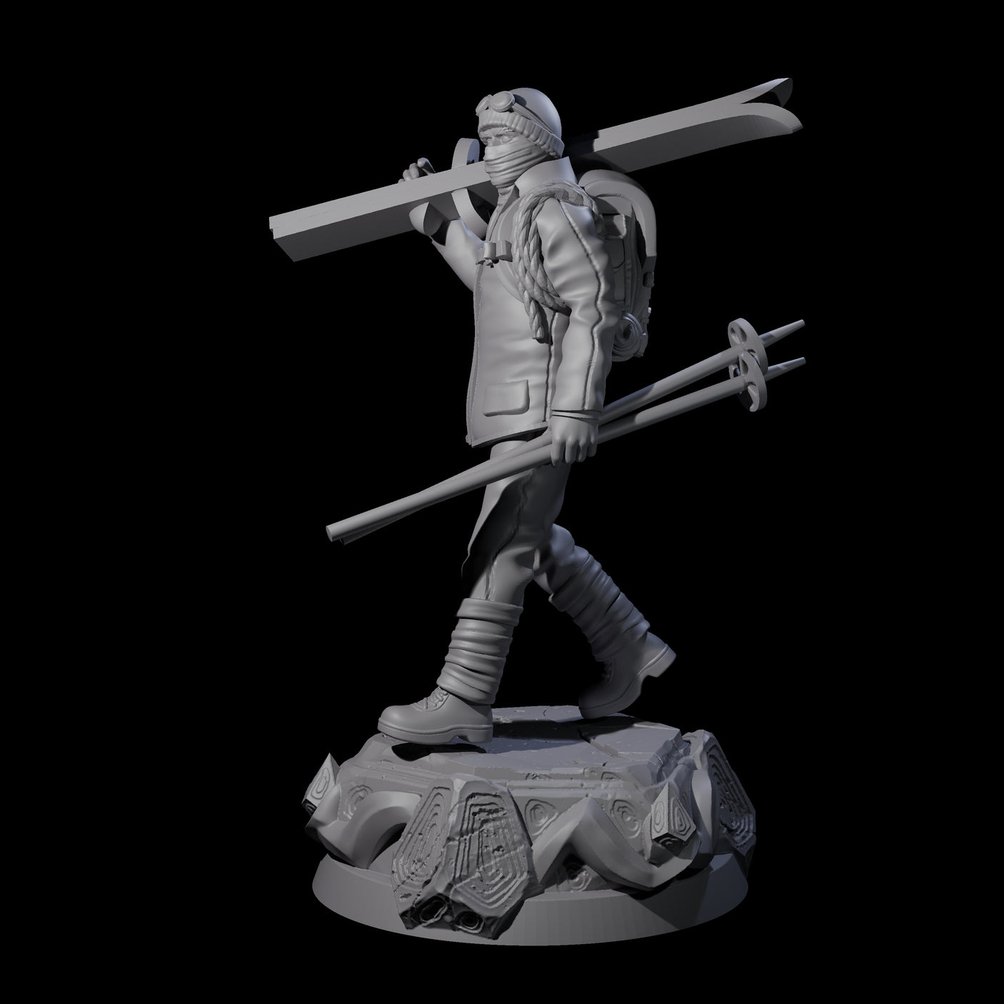 Dressed For The Weather Human Operative Miniature for Dungeons and Dragons, Pathfinder or other TTRPGs