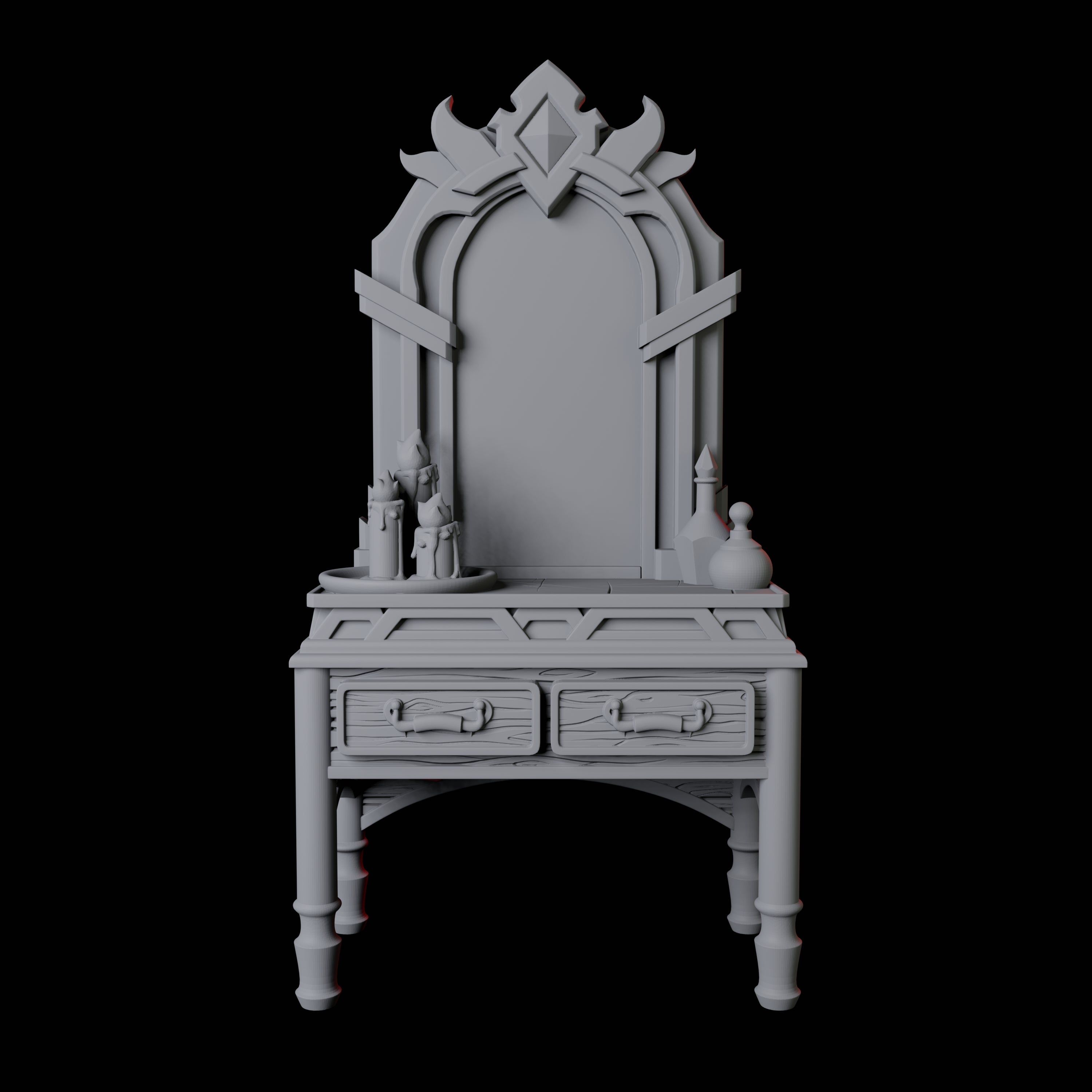 Dressing Table Scatter Terrain Miniature for Dungeons and Dragons