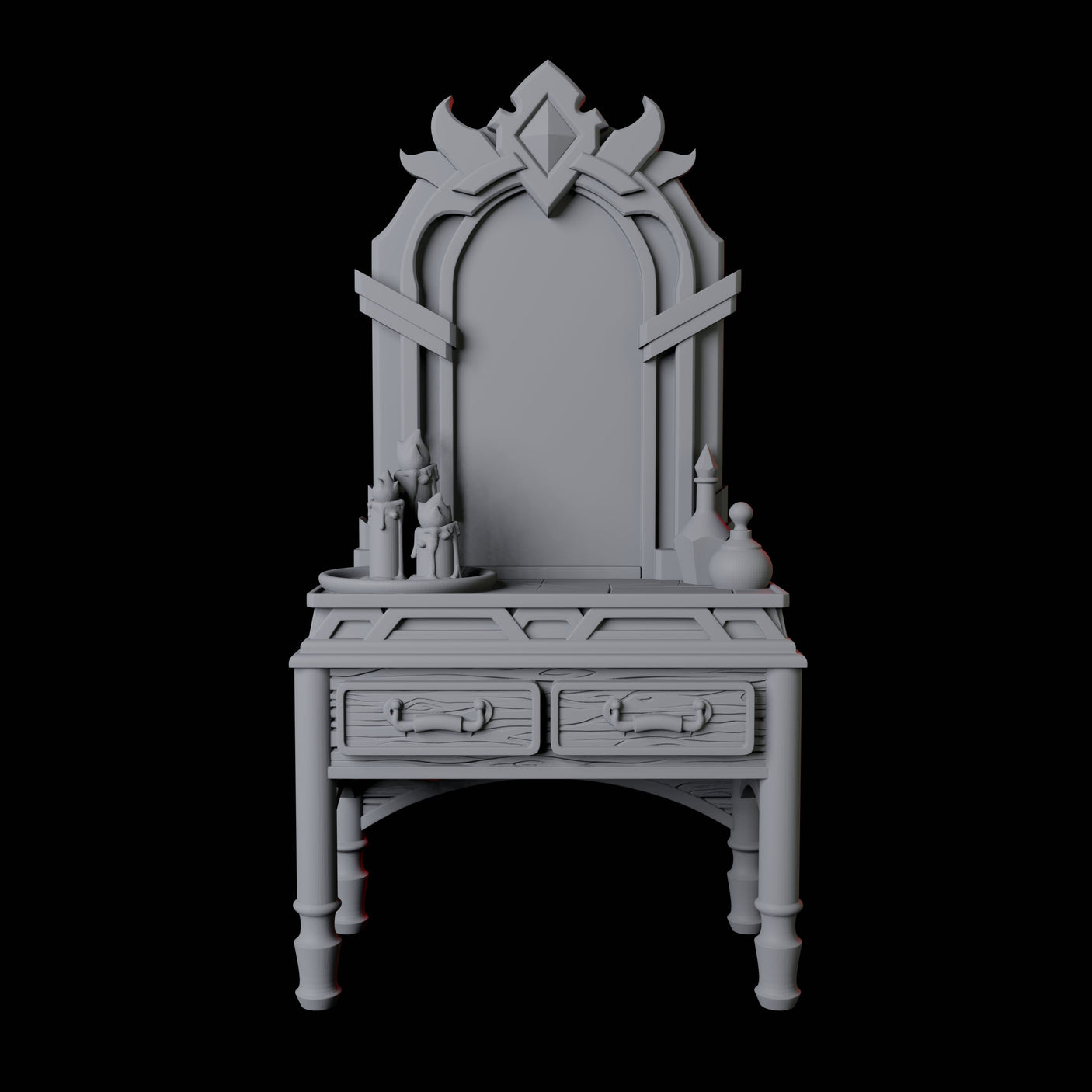 Dressing Table Miniature for Dungeons and Dragons, Pathfinder or other TTRPGs