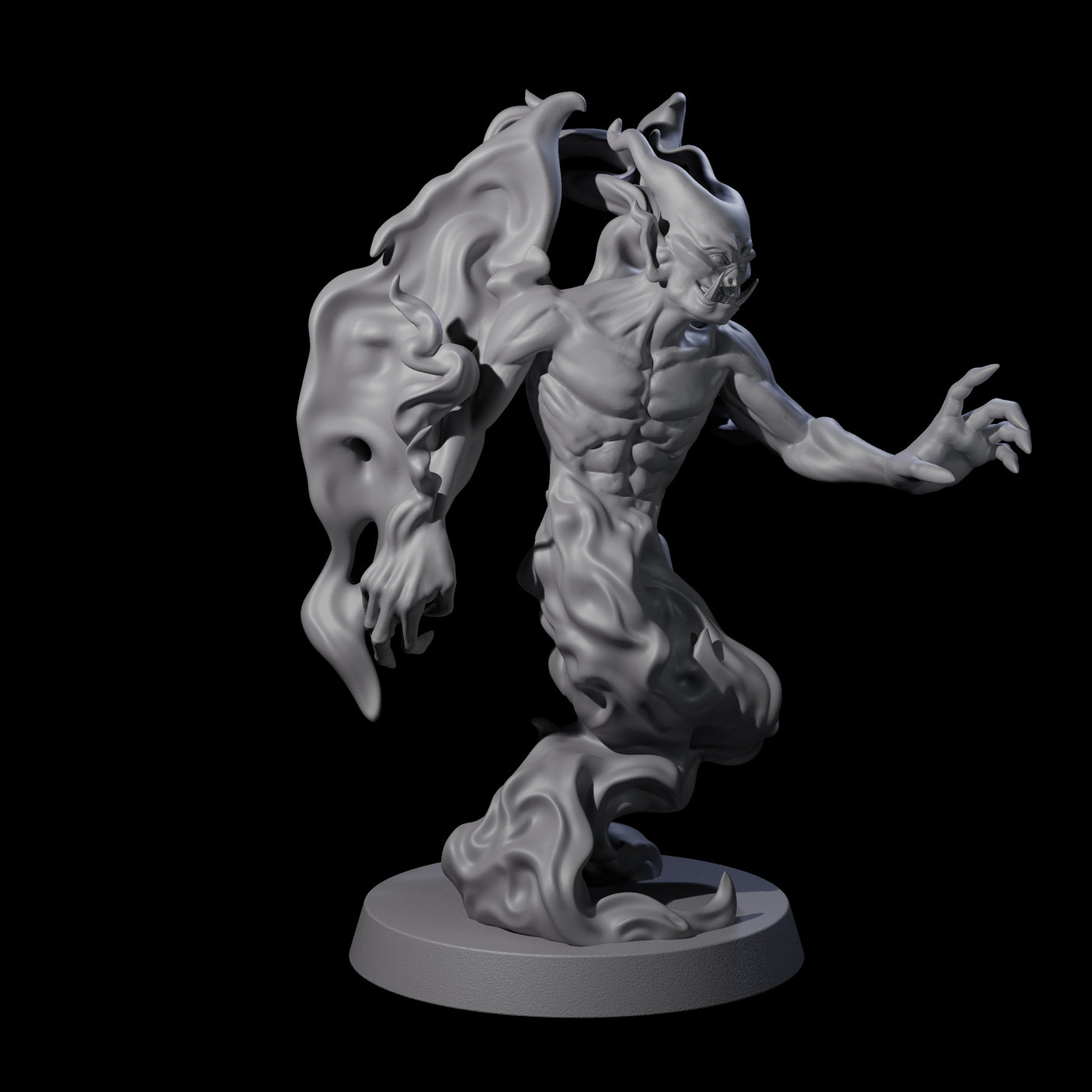 Drifting Shadowdemon A Miniature for Dungeons and Dragons, Pathfinder or other TTRPGs