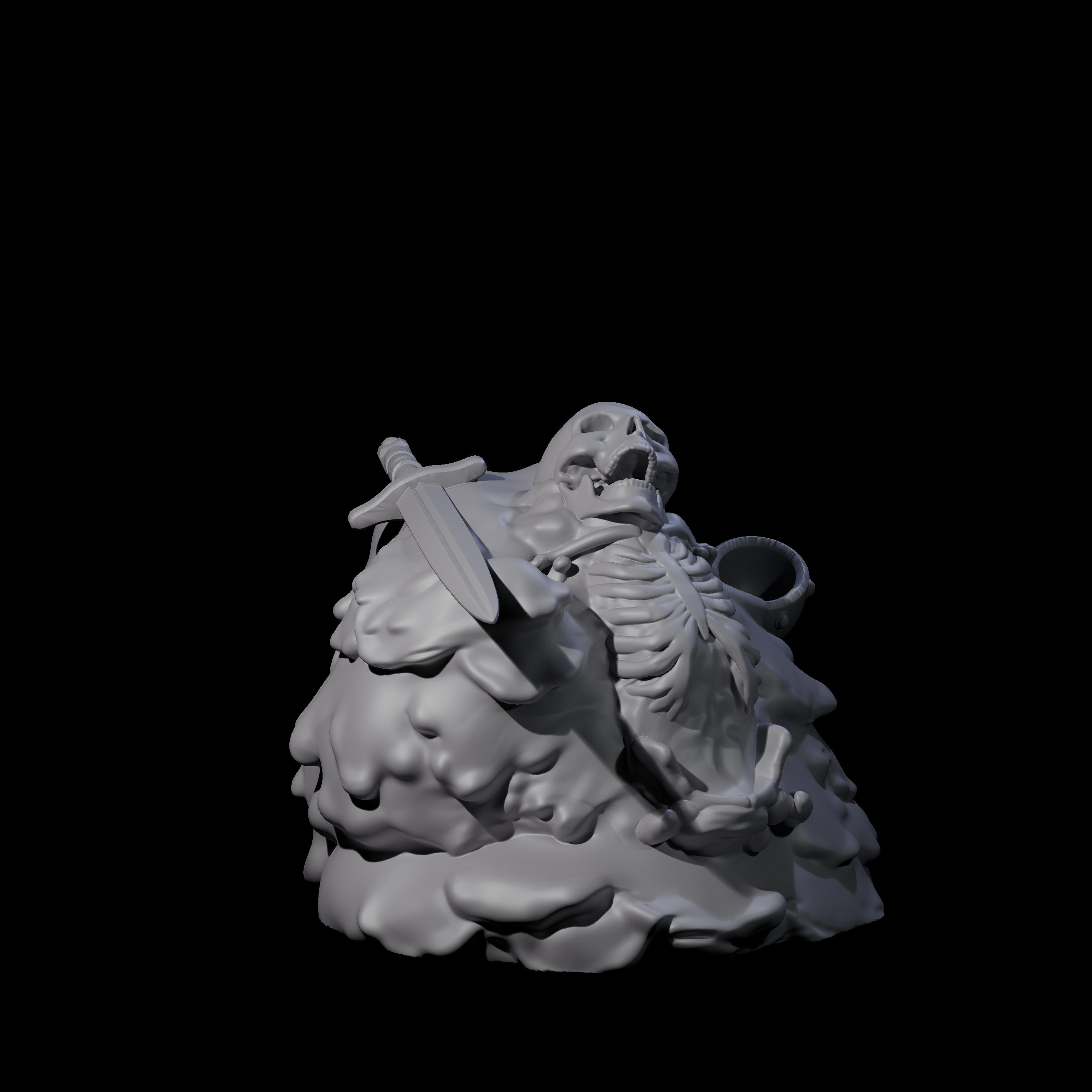 Dripping Gelatinous Mound Miniature for Dungeons and Dragons, Pathfinder or other TTRPGs