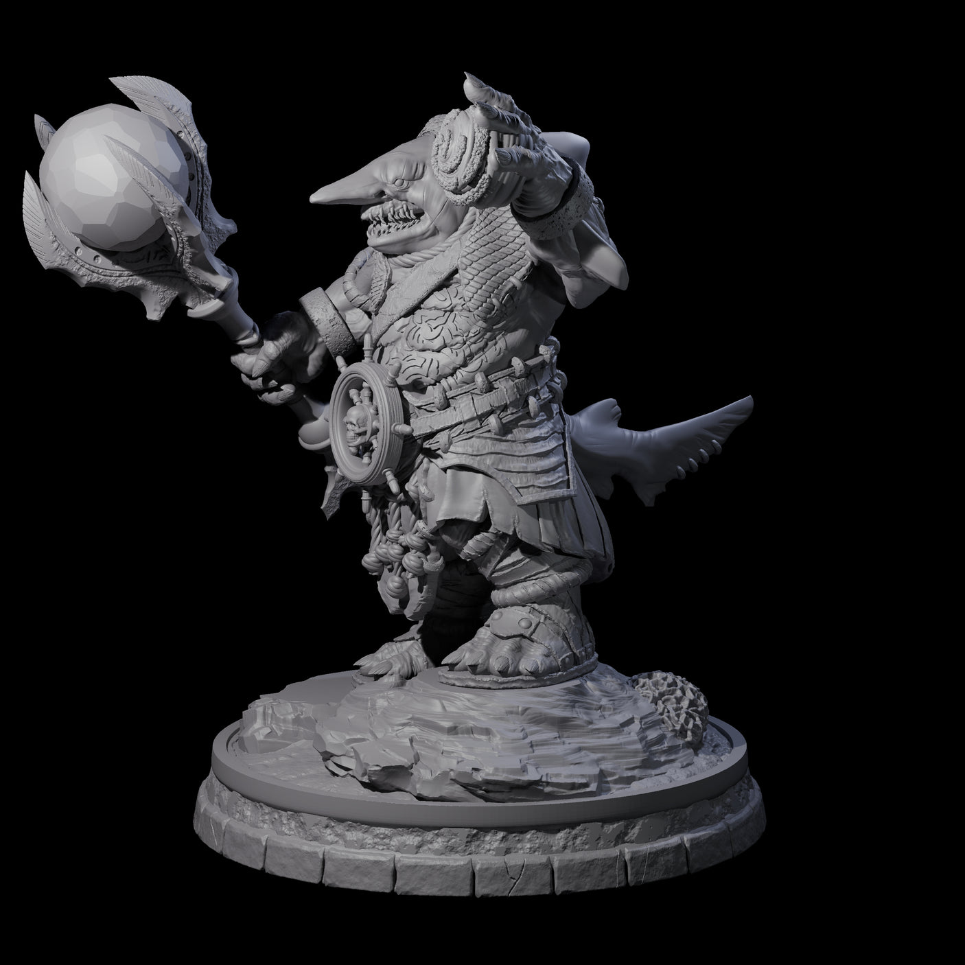 Dripping Sharkin A Miniature for Dungeons and Dragons, Pathfinder or other TTRPGs