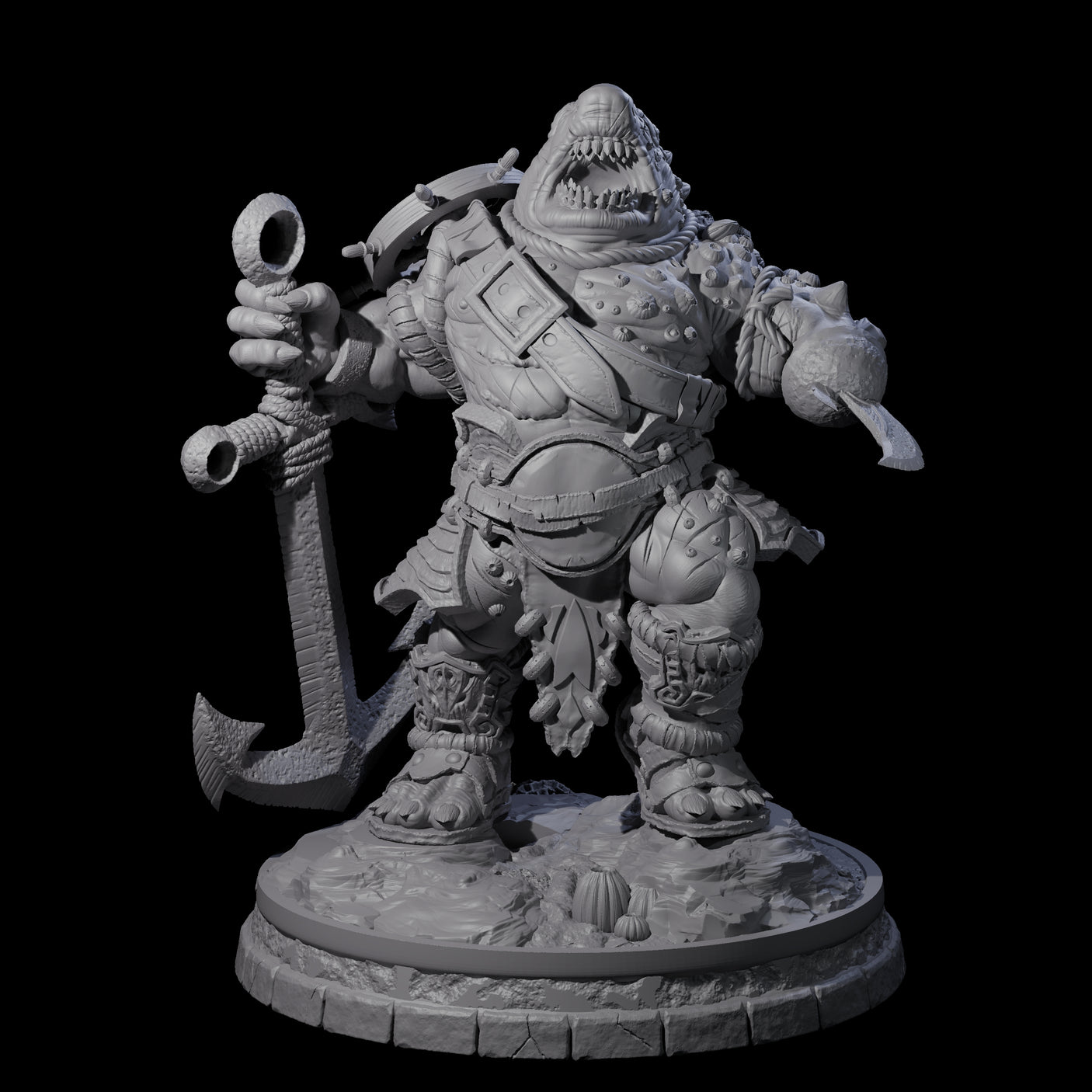 Dripping Sharkin B Miniature for Dungeons and Dragons, Pathfinder or other TTRPGs