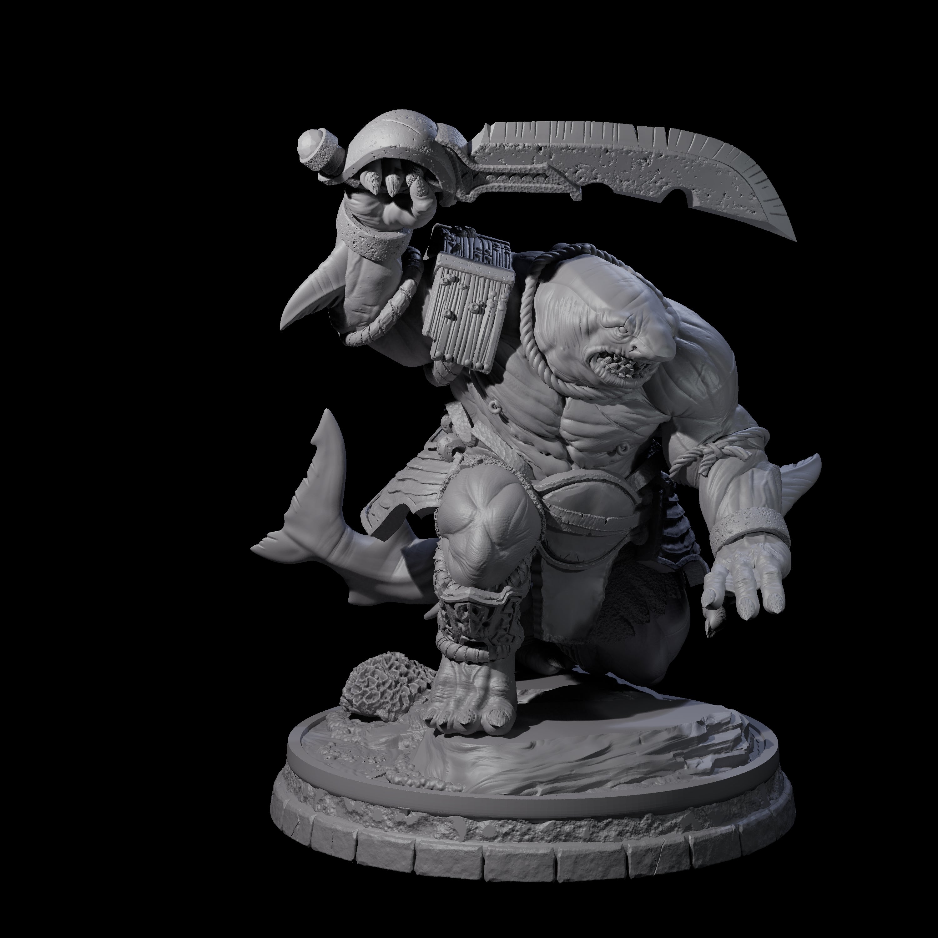 Dripping Sharkin C Miniature for Dungeons and Dragons, Pathfinder or other TTRPGs