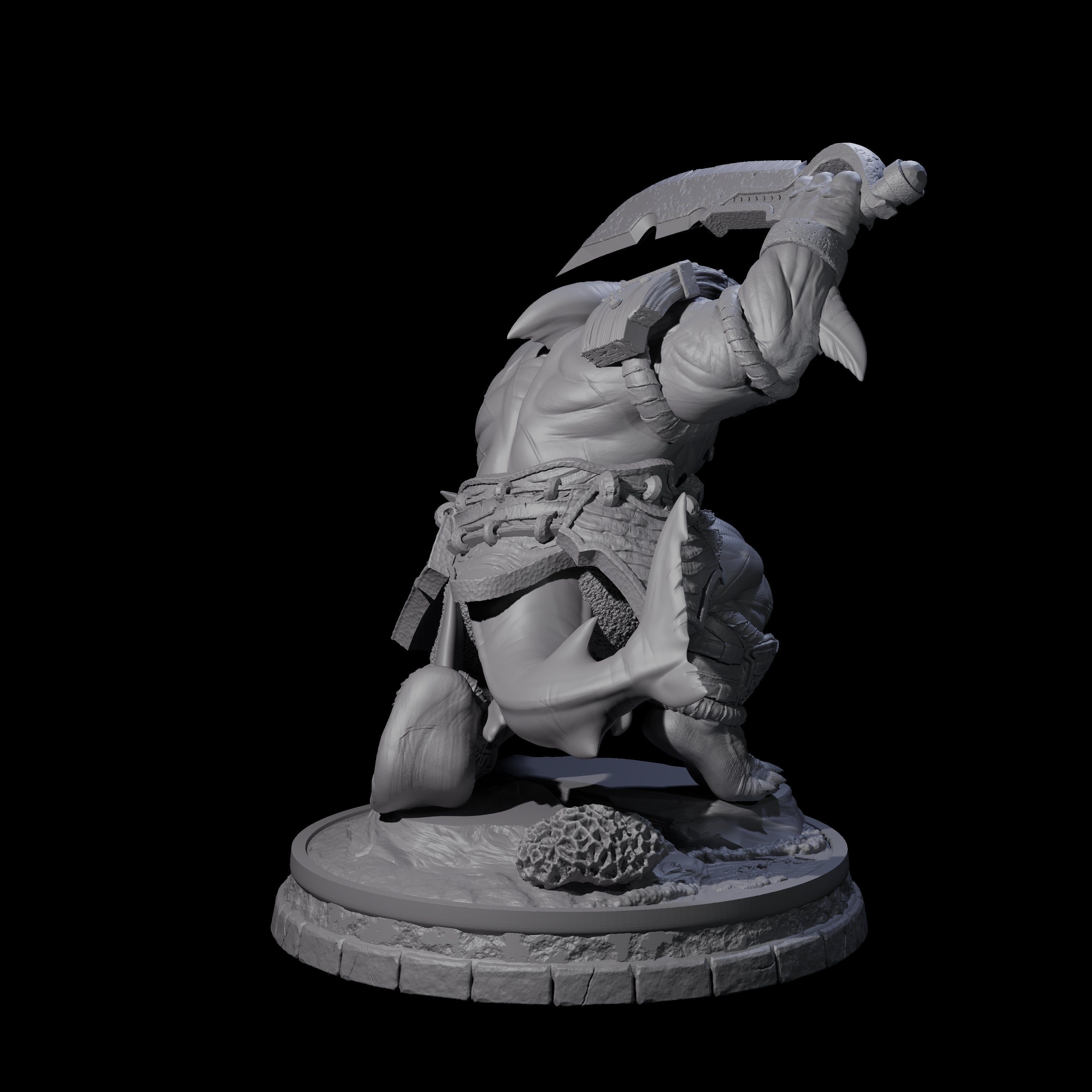 Dripping Sharkin C Miniature for Dungeons and Dragons, Pathfinder or other TTRPGs
