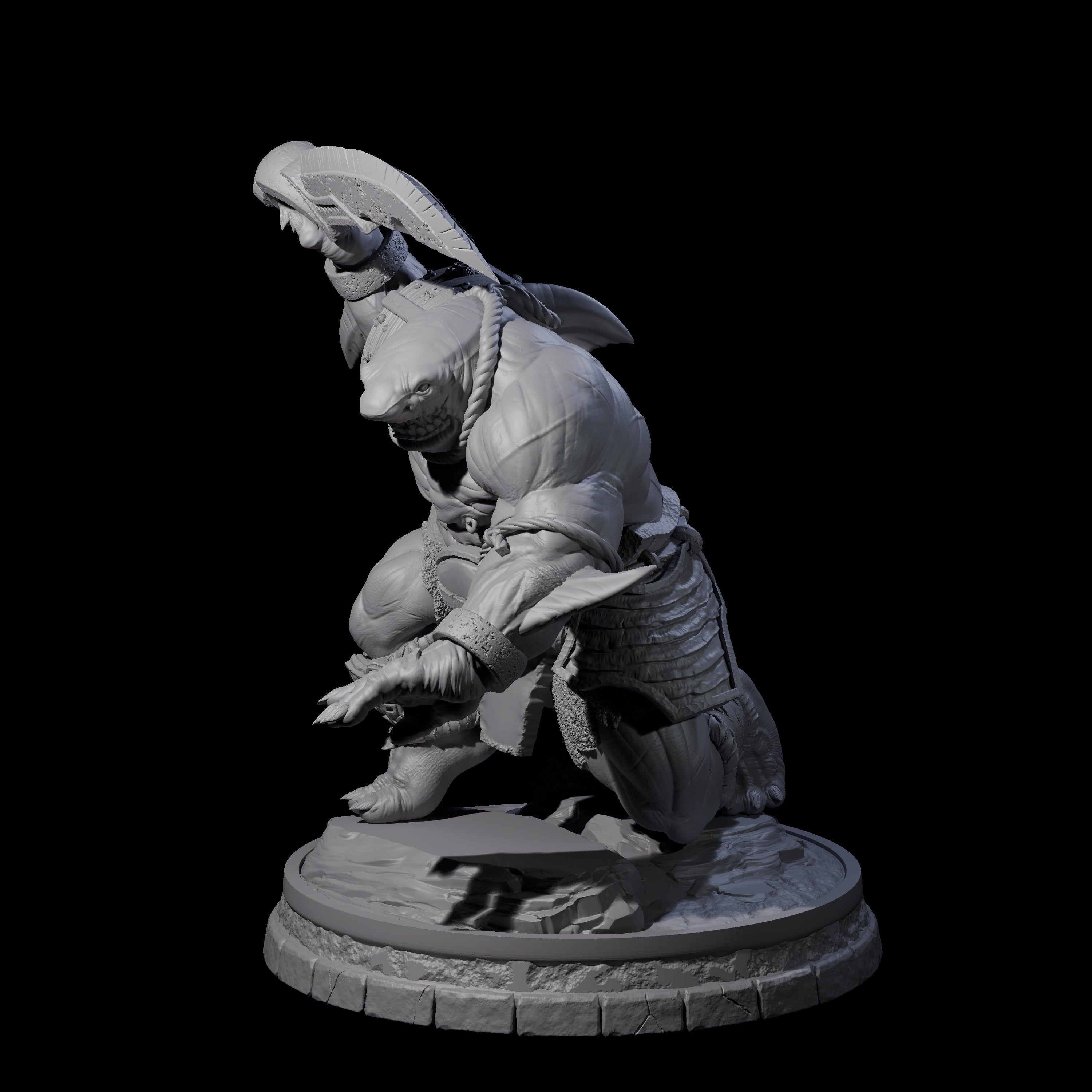 Dripping Sharkin C Miniature for Dungeons and Dragons, Pathfinder or other TTRPGs
