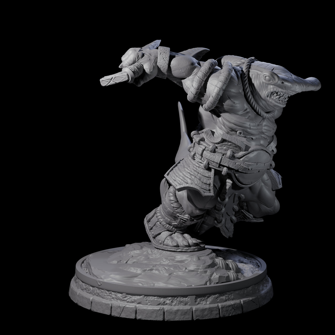 Dripping Sharkin D Miniature for Dungeons and Dragons, Pathfinder or other TTRPGs