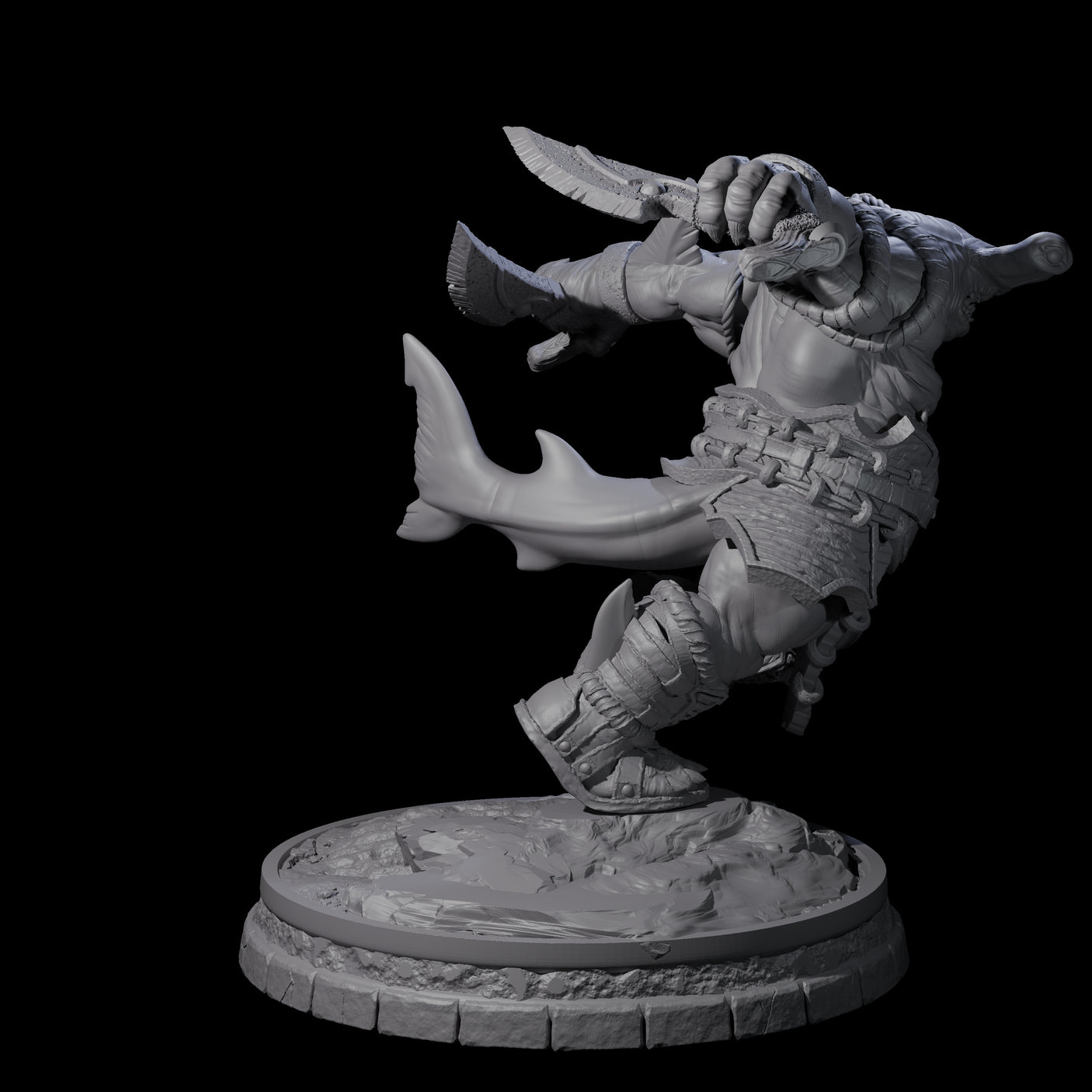 Dripping Sharkin D Miniature for Dungeons and Dragons, Pathfinder or other TTRPGs