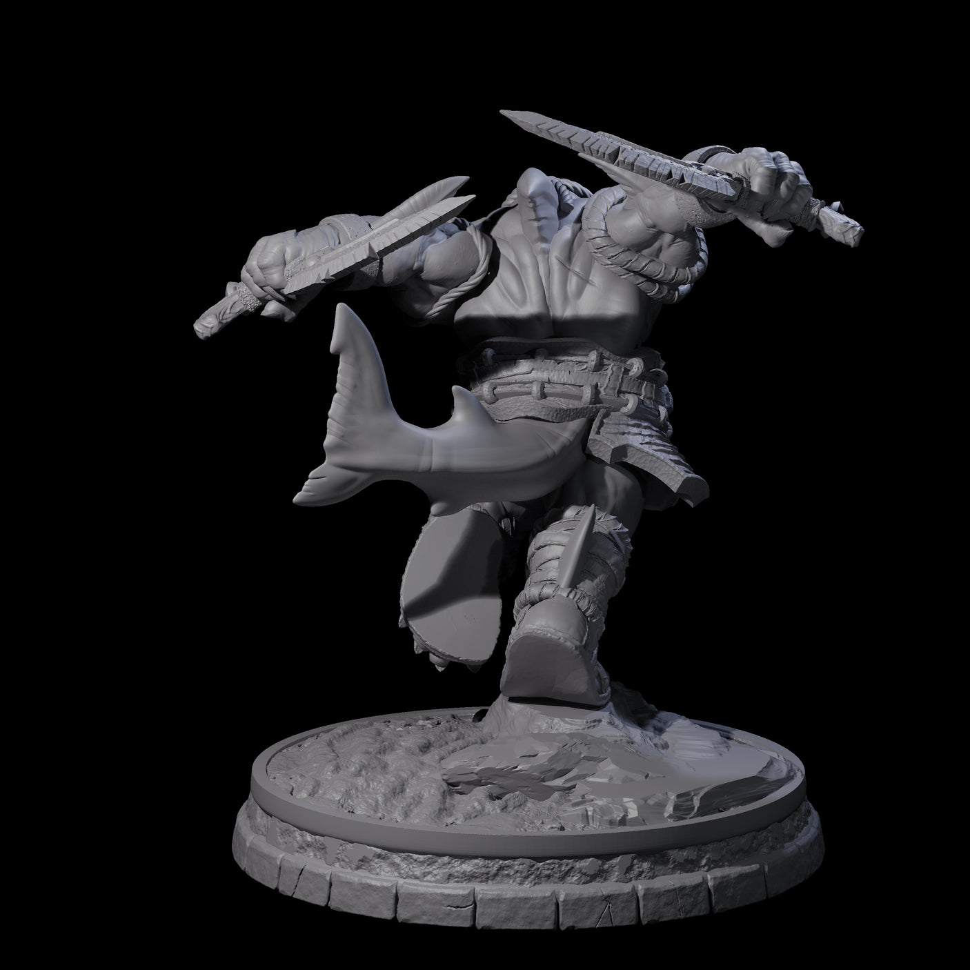 Dripping Sharkin D Miniature for Dungeons and Dragons, Pathfinder or other TTRPGs